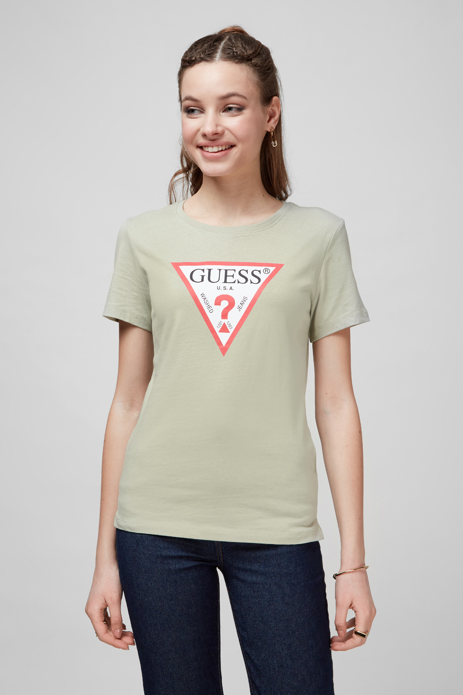 Мятная футболка для девушек Guess W1YI1B.I3Z11;G8CR