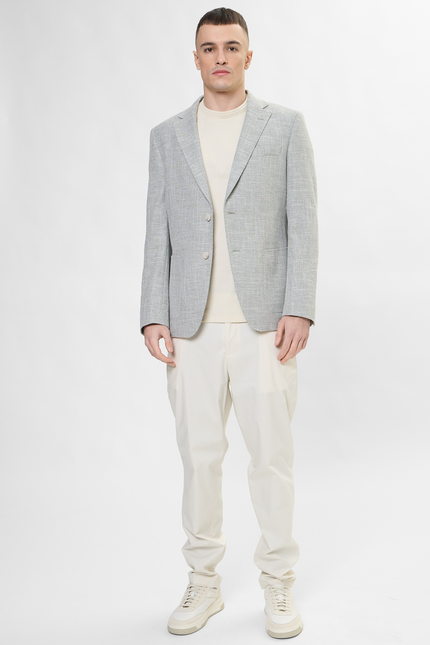 Мужской бежевый пиджак BOSS 50556910;373