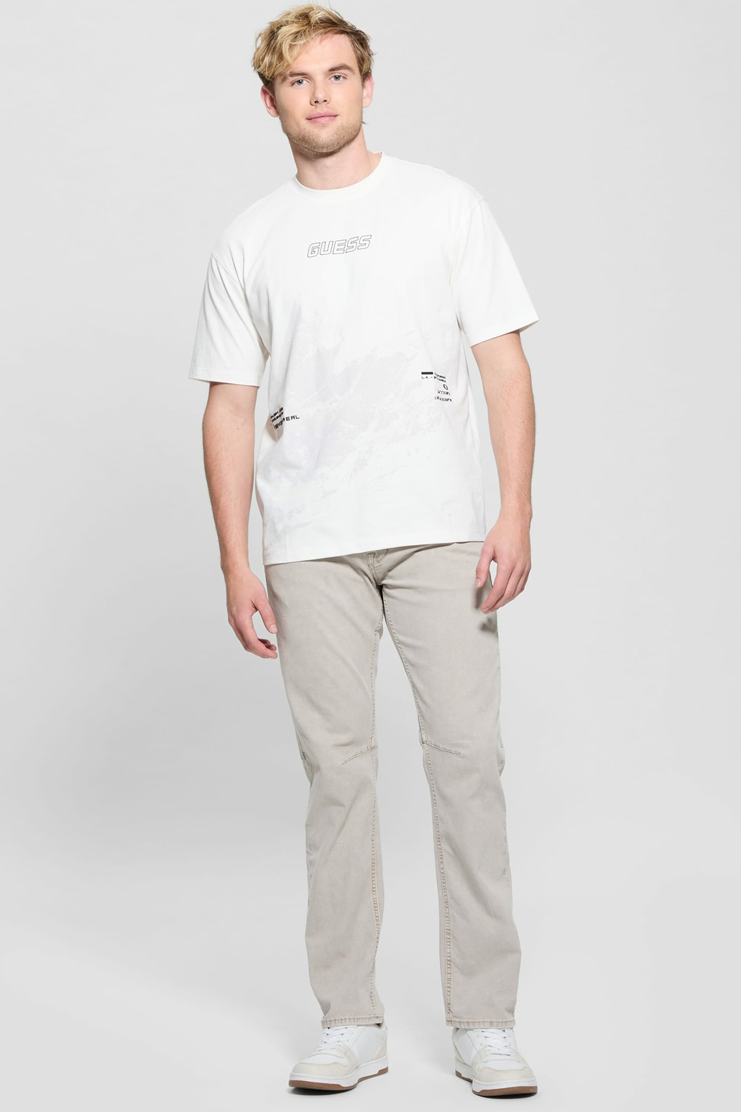 Чоловіча біла футболка Guess Z5GI05.I3Z14;G018