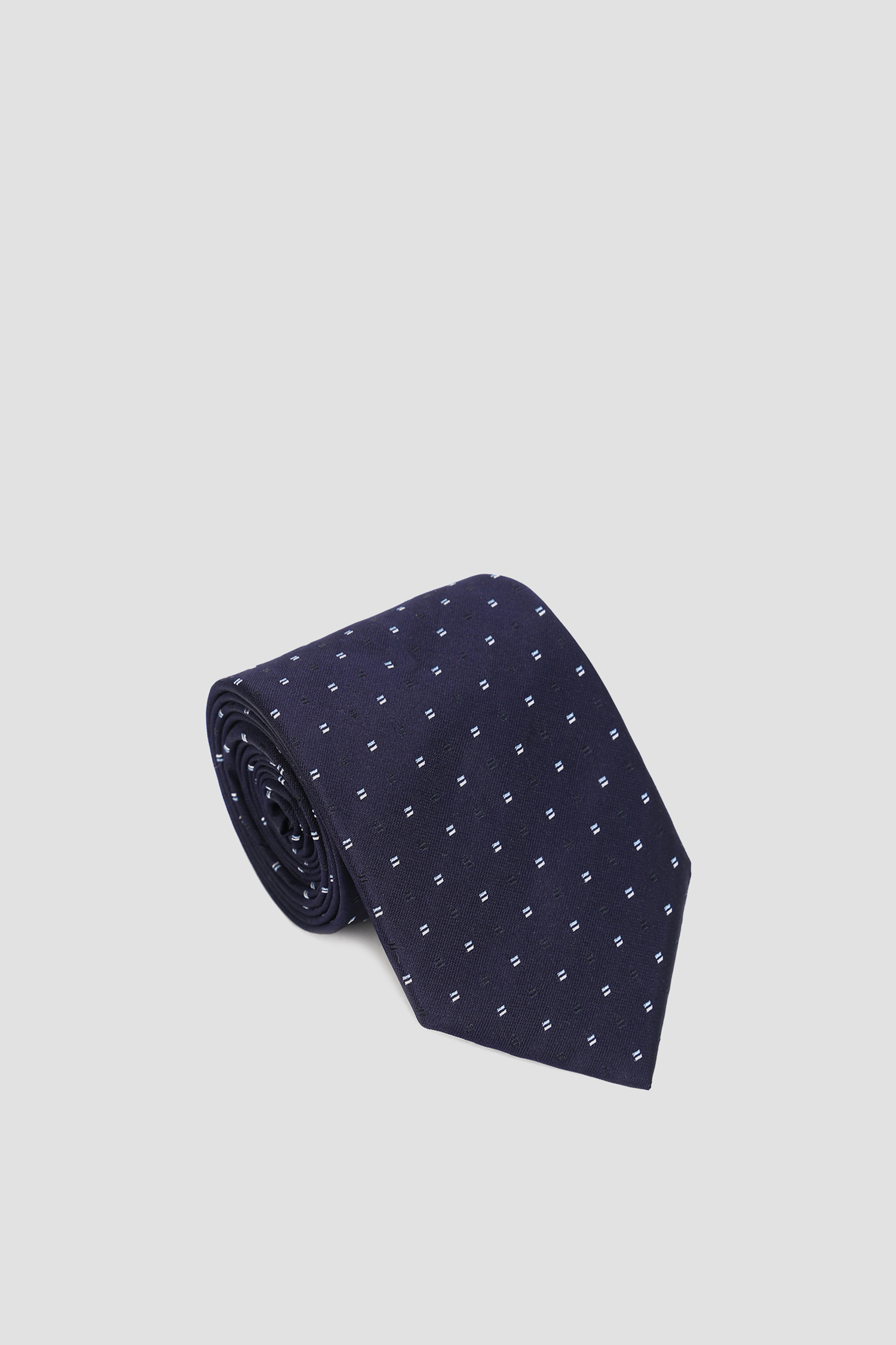 Чоловіча темно-синя шовкова краватка з візерунком BOSS 50494189;404