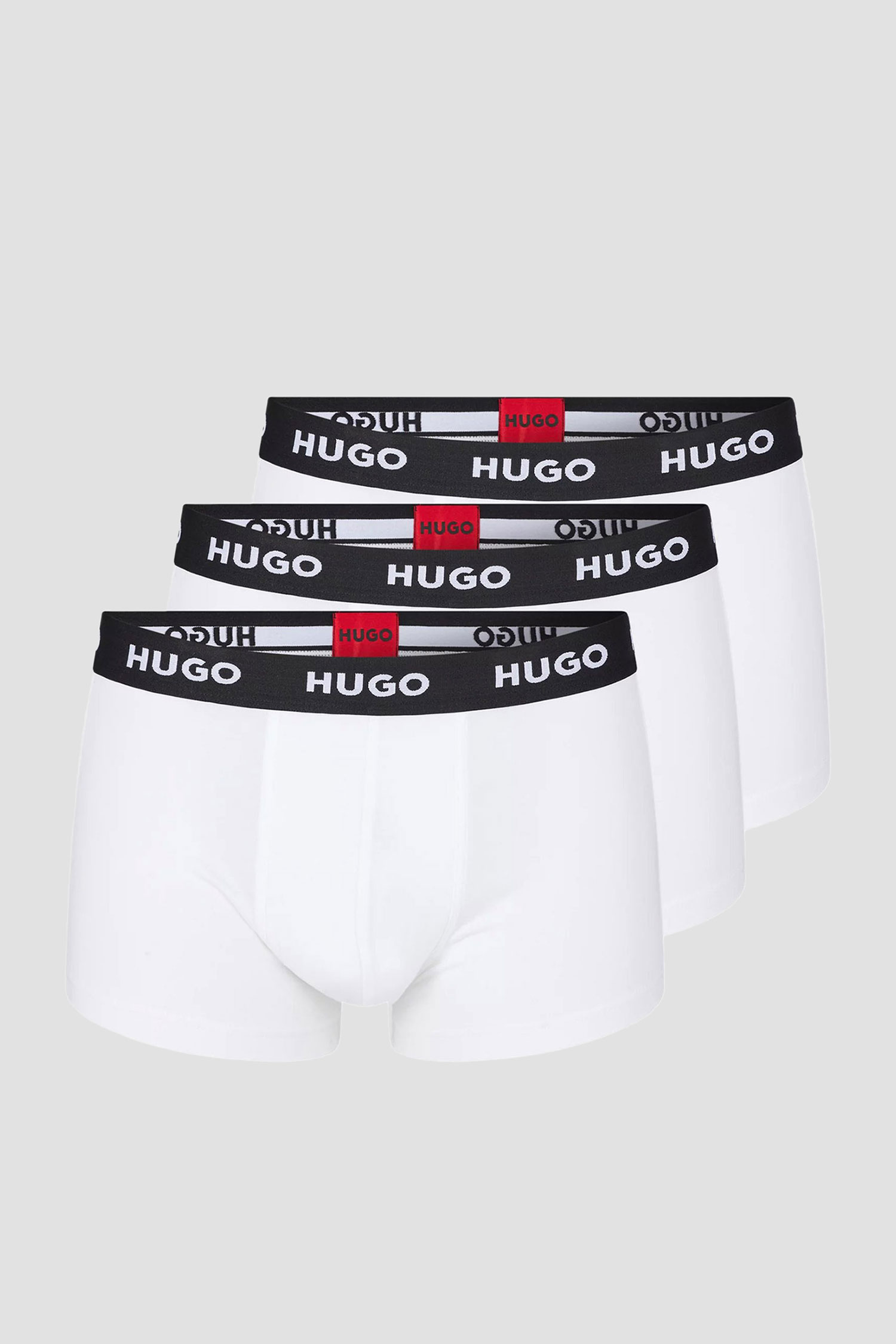 Чоловічі білі боксери (3 шт) HUGO 50469786;100