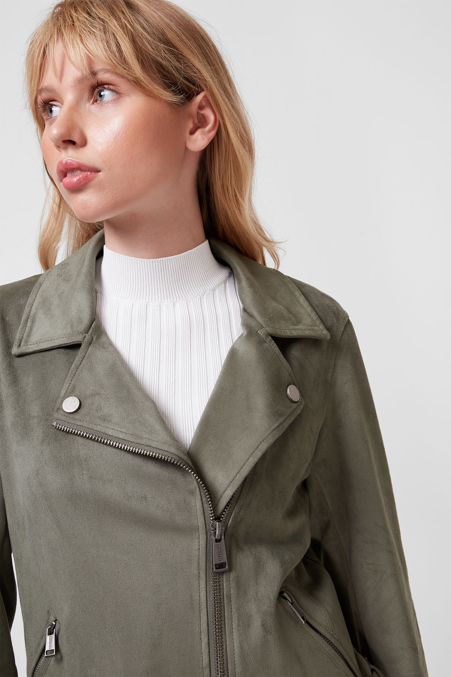 Жіноча оливкова куртка Guess W1YL00.WE0L0;G8DO