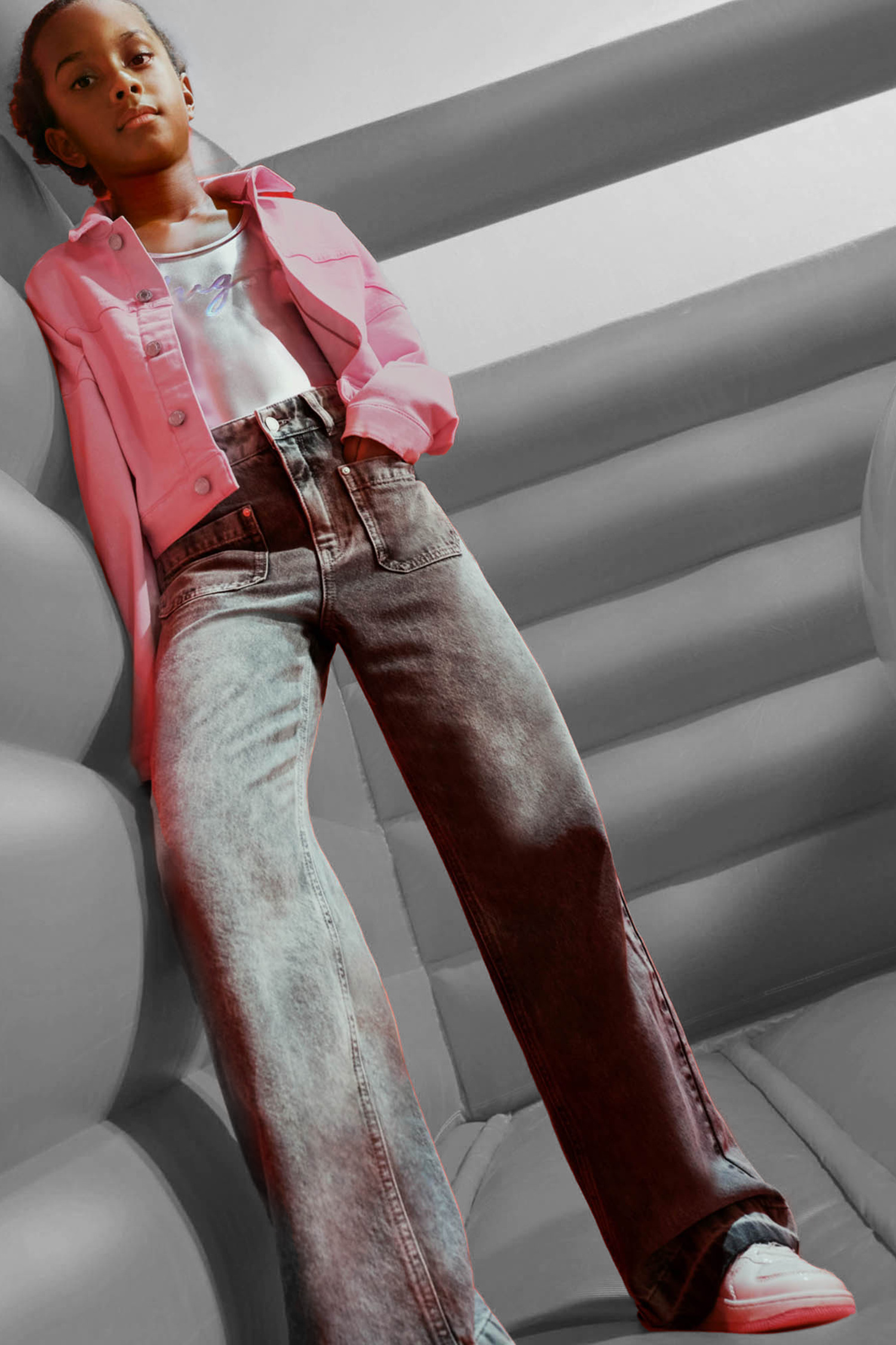 Детские белые кроссовки HUGO kids G00103;10P