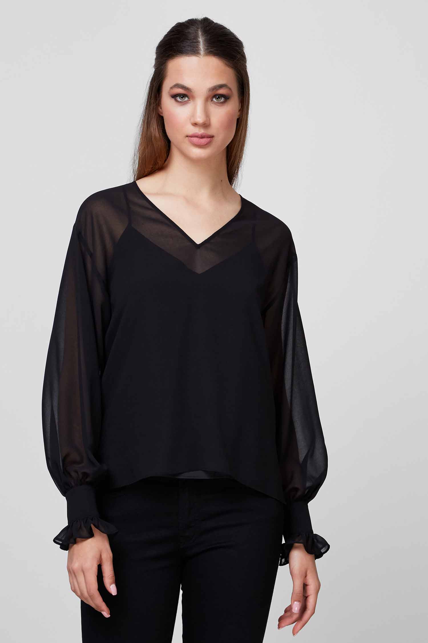 Женская черная блуза HUGO 50452623;001