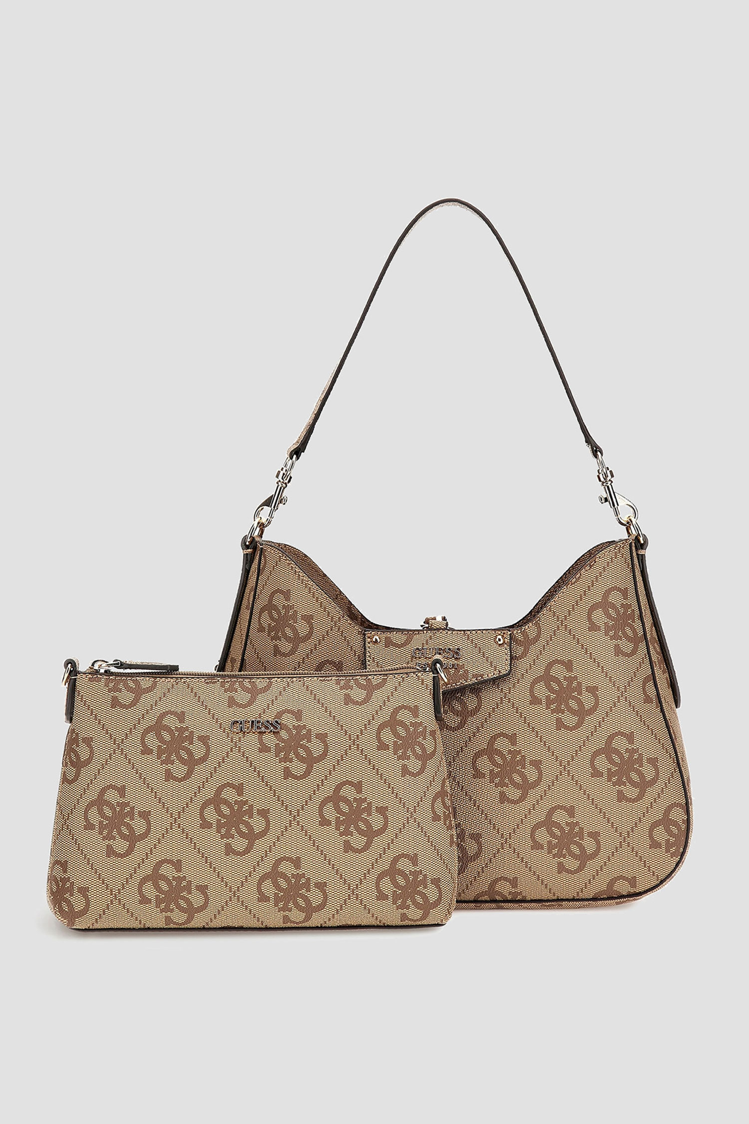 Женская бежевая сумка с узором Guess HWEBO8.39002;LTL