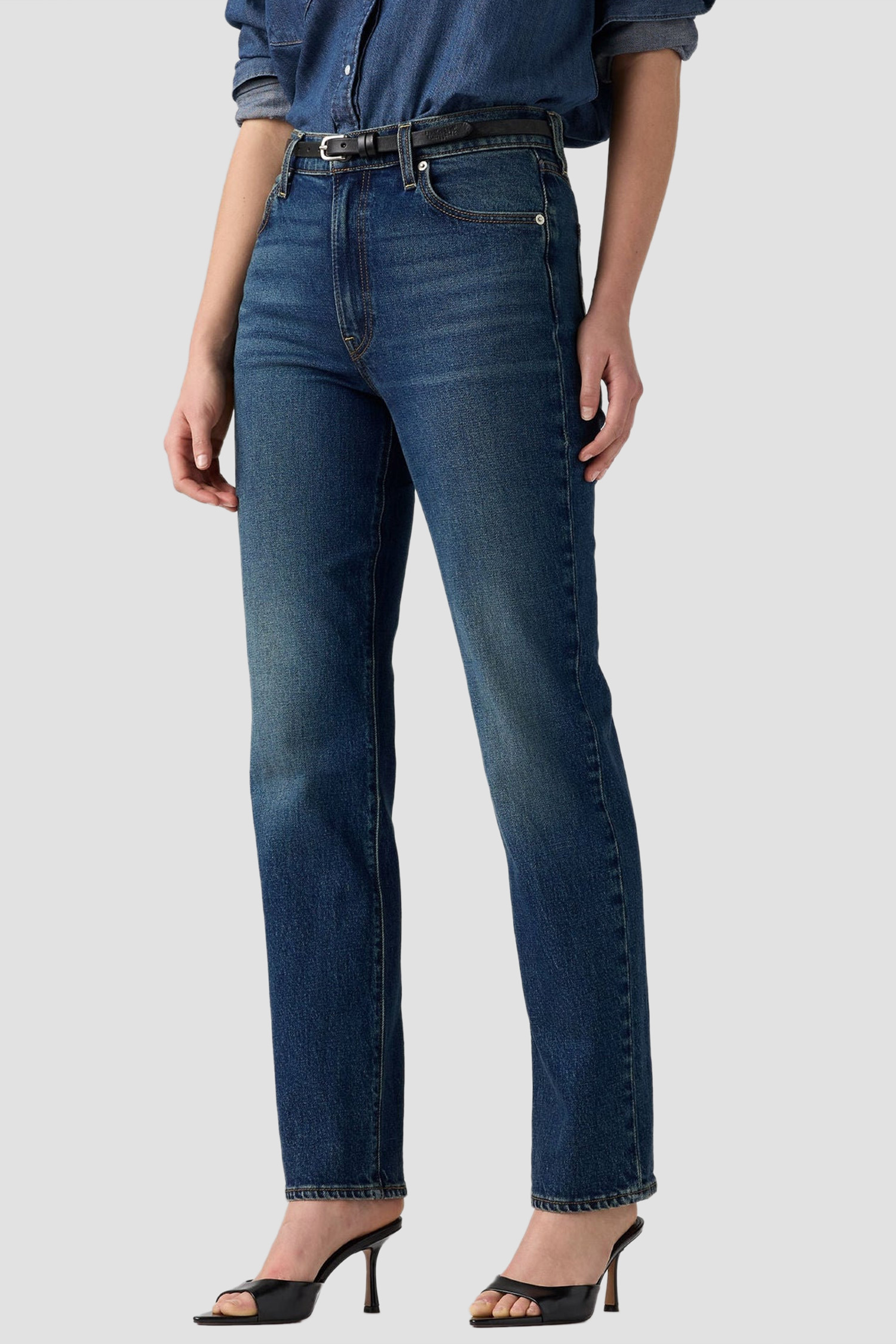 Женские темно-синие джинсы Ribcage Slim Levi’s® 0081W;0008