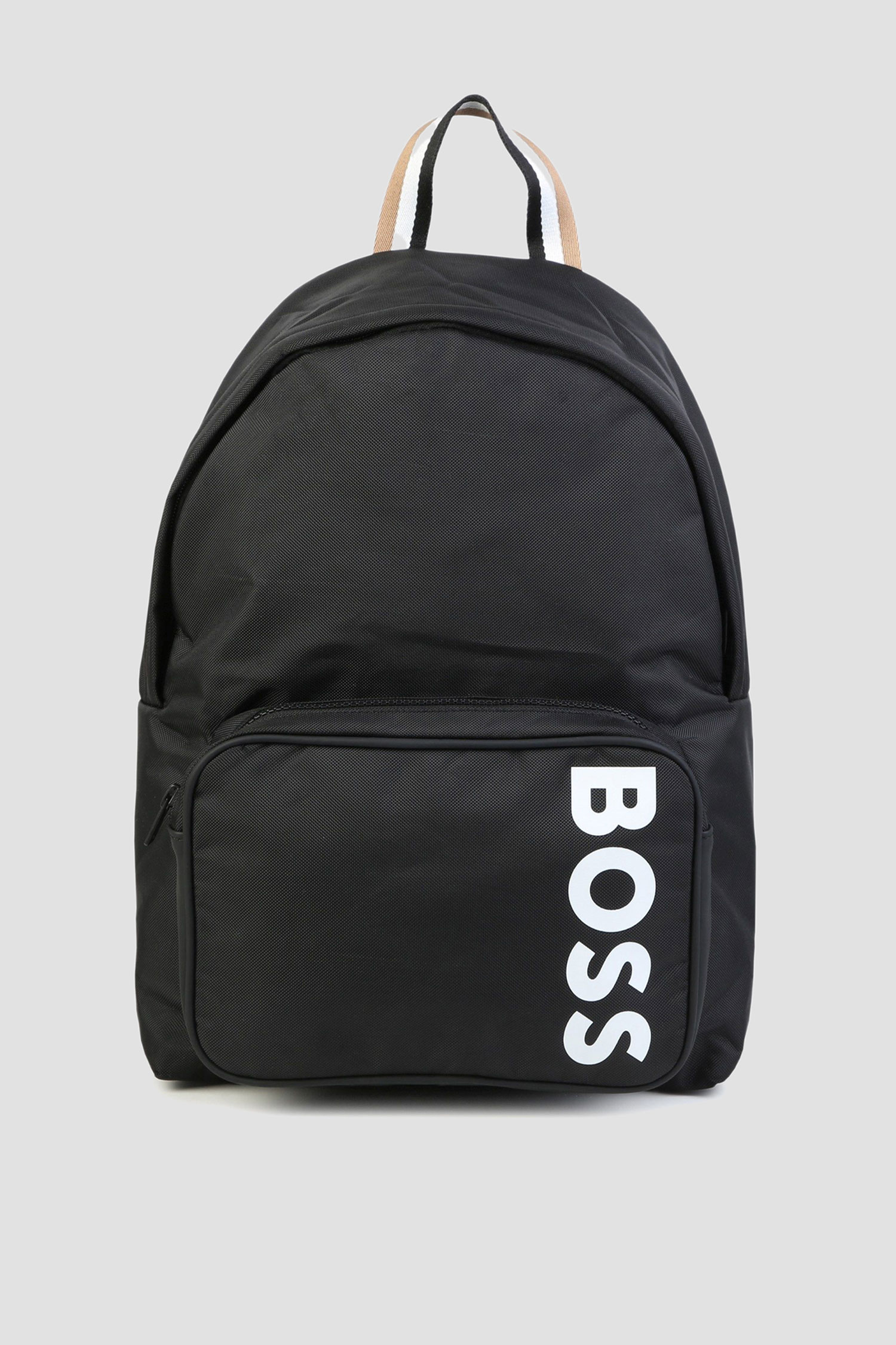 Детский черный рюкзак с узором BOSS kids J50961;09B
