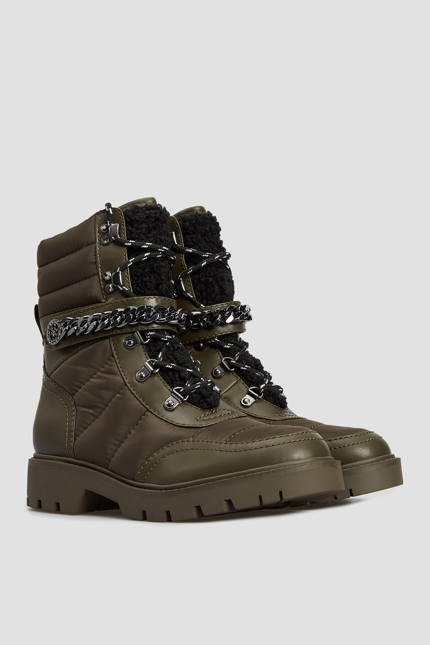 Женские оливковые ботинки Guess FL8RSD.FAB10;OLIVE