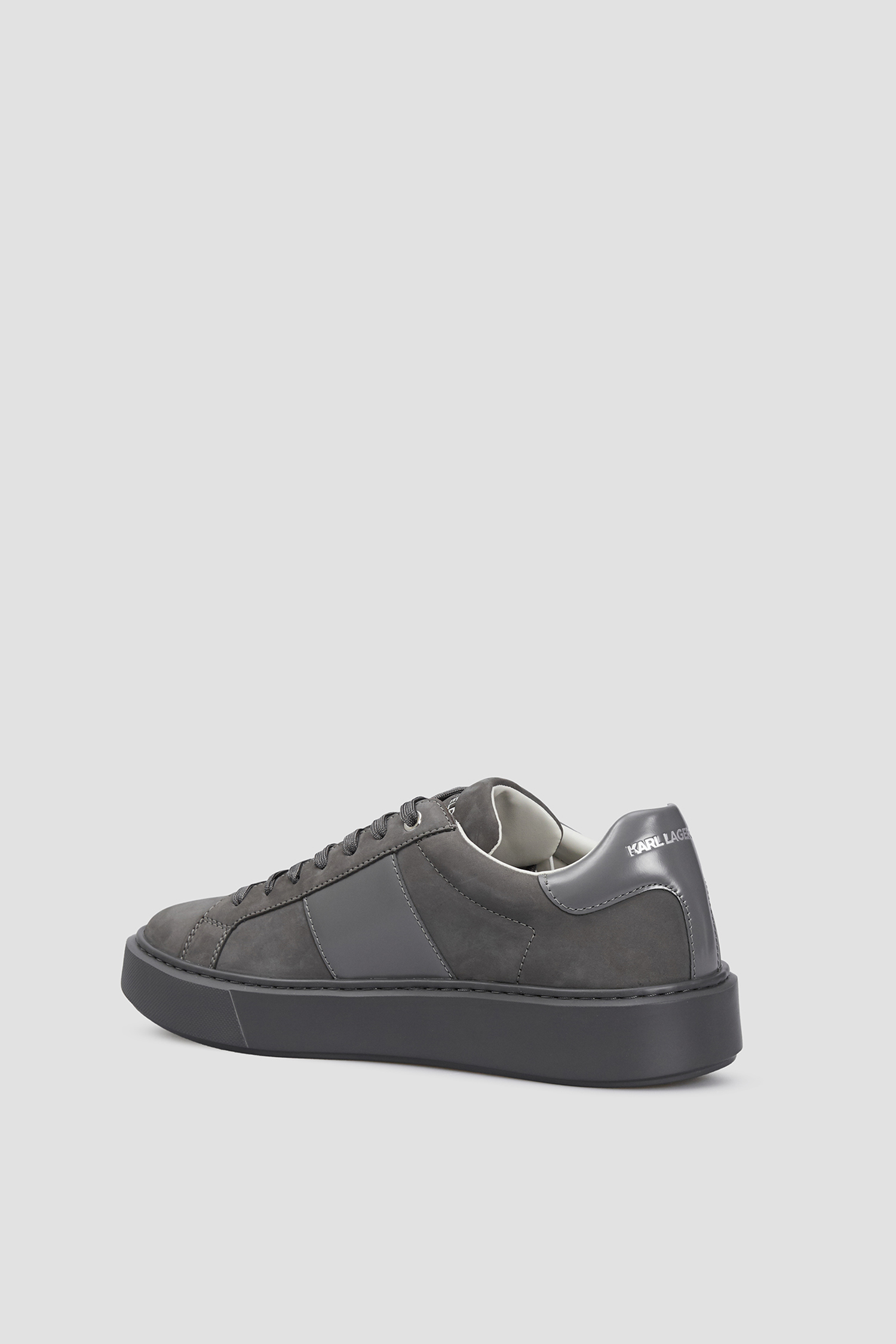 Мужские серые нубуковые сникерсы Karl Lagerfeld 544473.855022;940