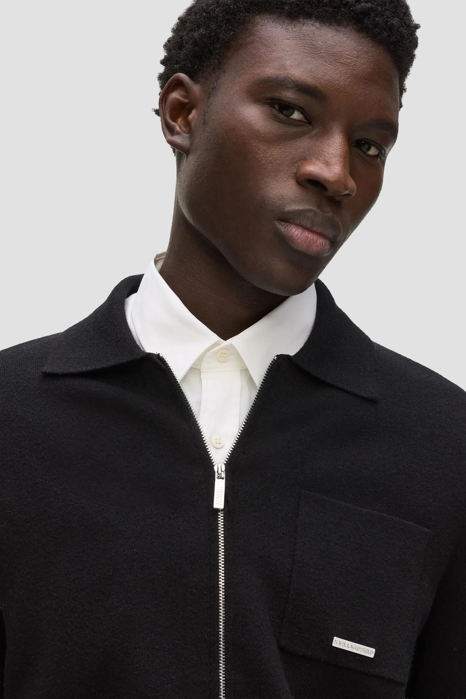 Мужской черный кардиган Karl Lagerfeld 563304.655014;990