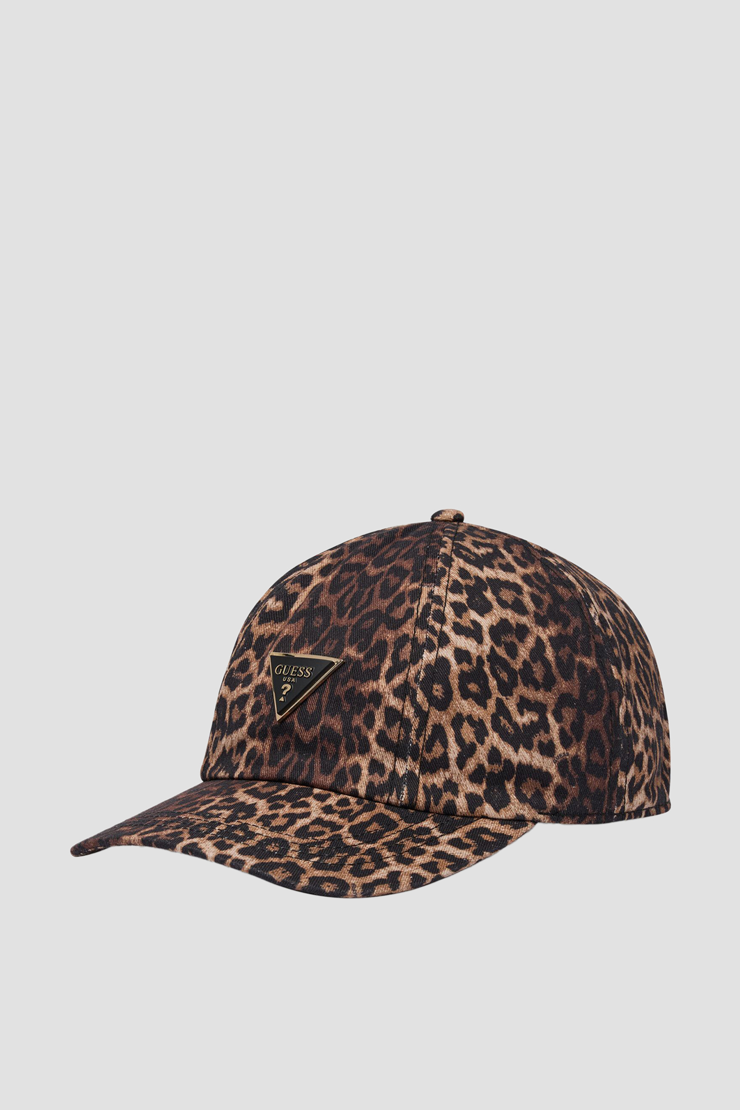 Жіноча коричнева кепка з візерунком Guess AW5501.COT01;BRO