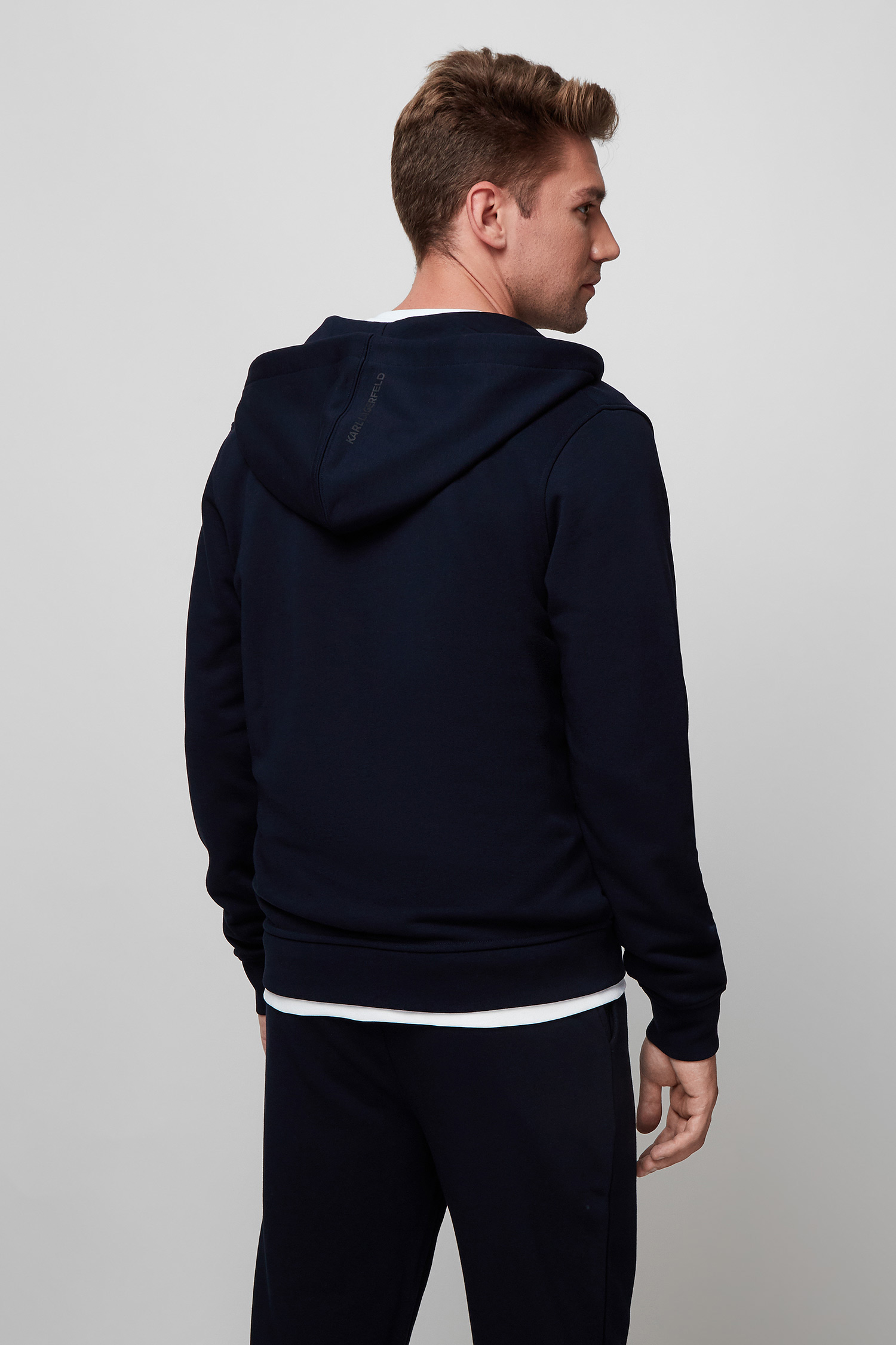 Чоловіча темно-синя кофта на блискавці Karl Lagerfeld 500900.705892;690