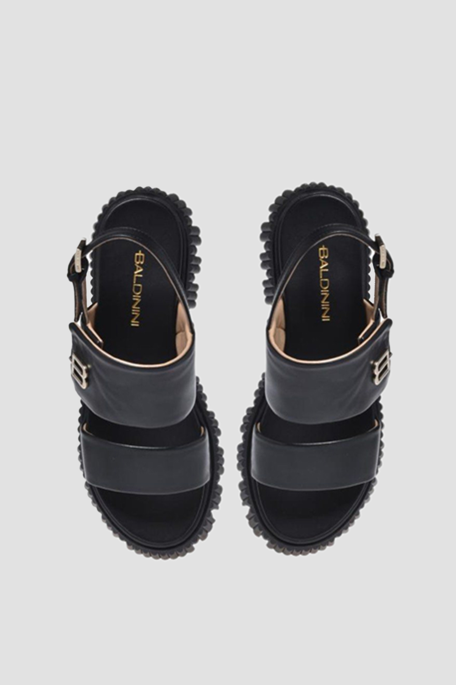 Жіночі чорні шкіряні сандалі BALDININI D4E250P1NAPP;0000