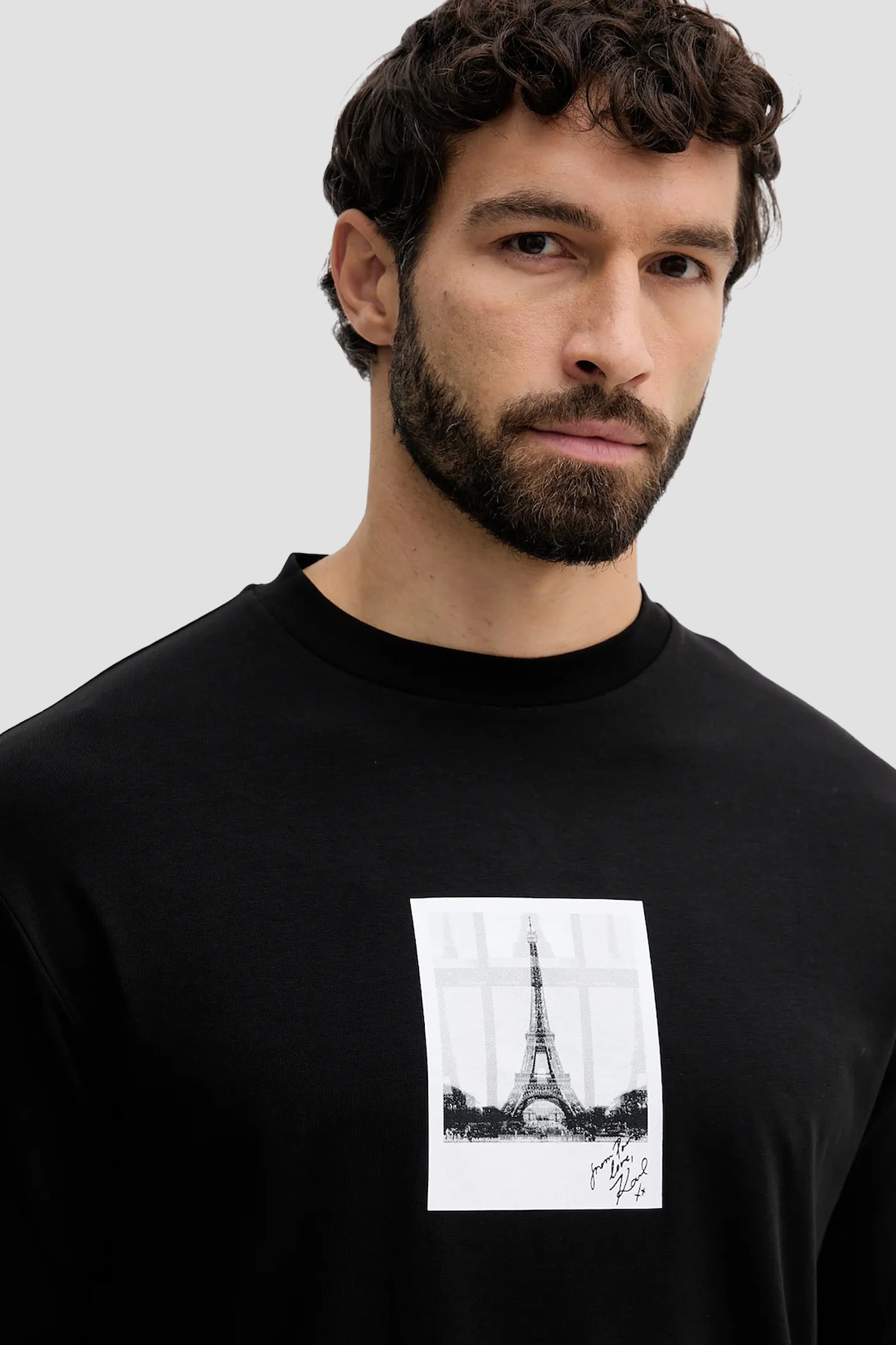 Чоловіча чорна футболка Karl Lagerfeld 554235.755420;990