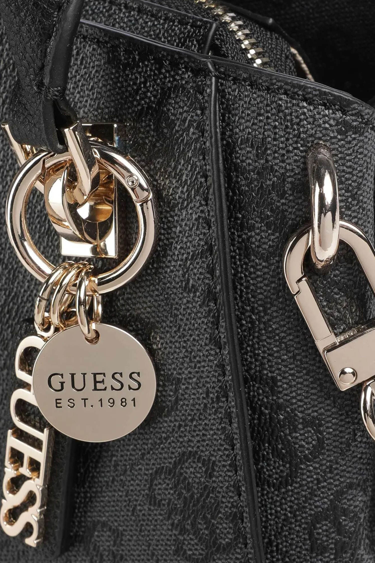 Жіноча темно-сіра сумка з візерунком Guess HWBG96.72070;CLO