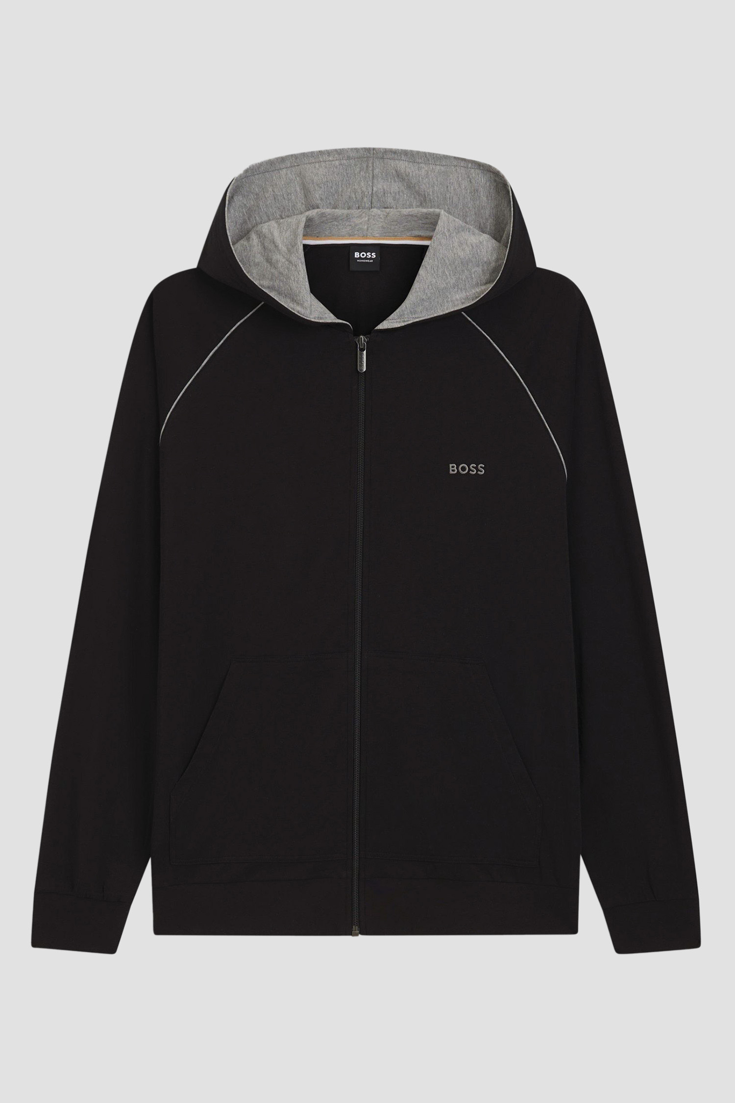 Мужская черная кофта на молнии BOSS 50515392;001