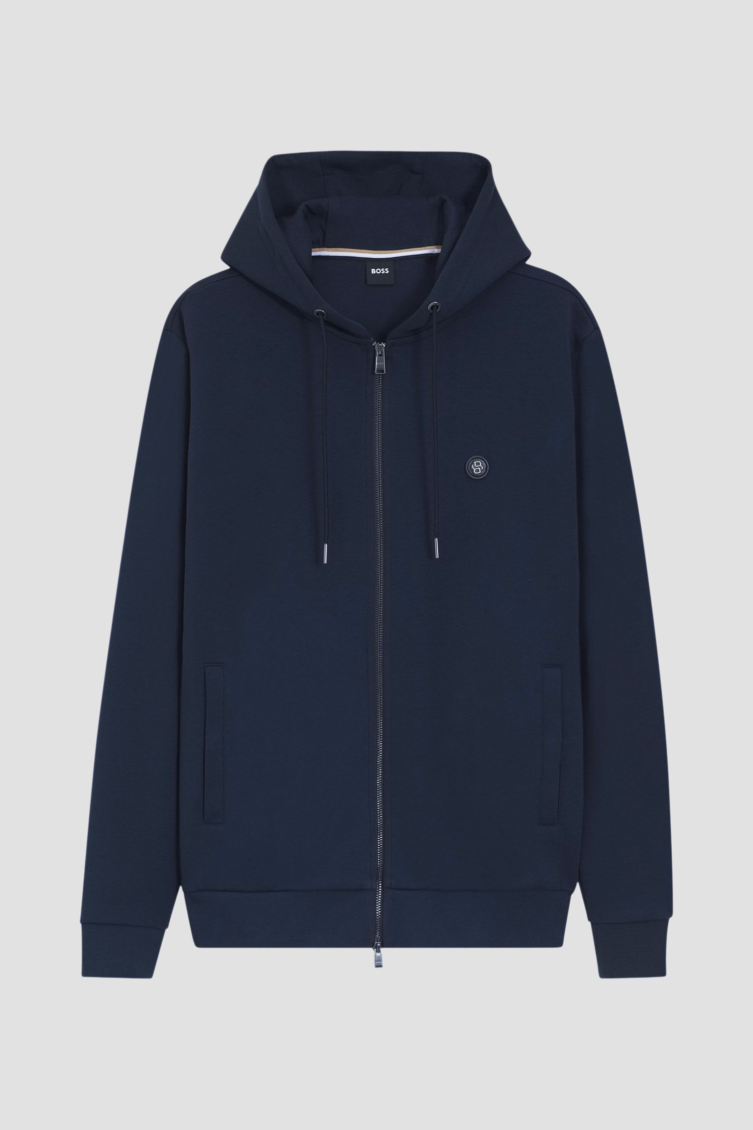 Чоловіча темно-синя кофта на блискавці BOSS 50555851;404