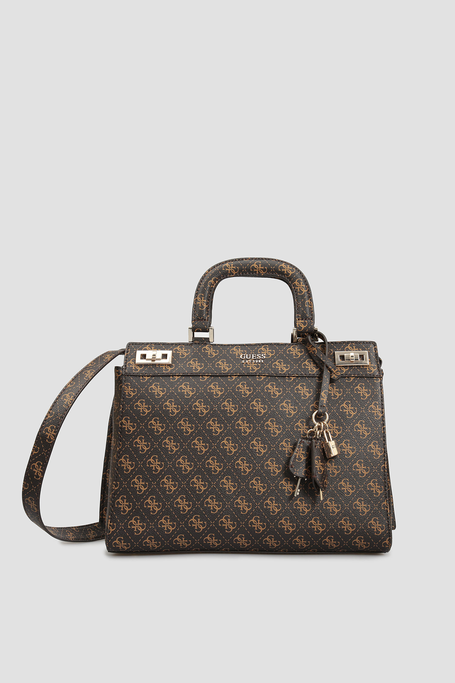 Женская коричневая сумка с узором Guess HWSG78.70070;BRM