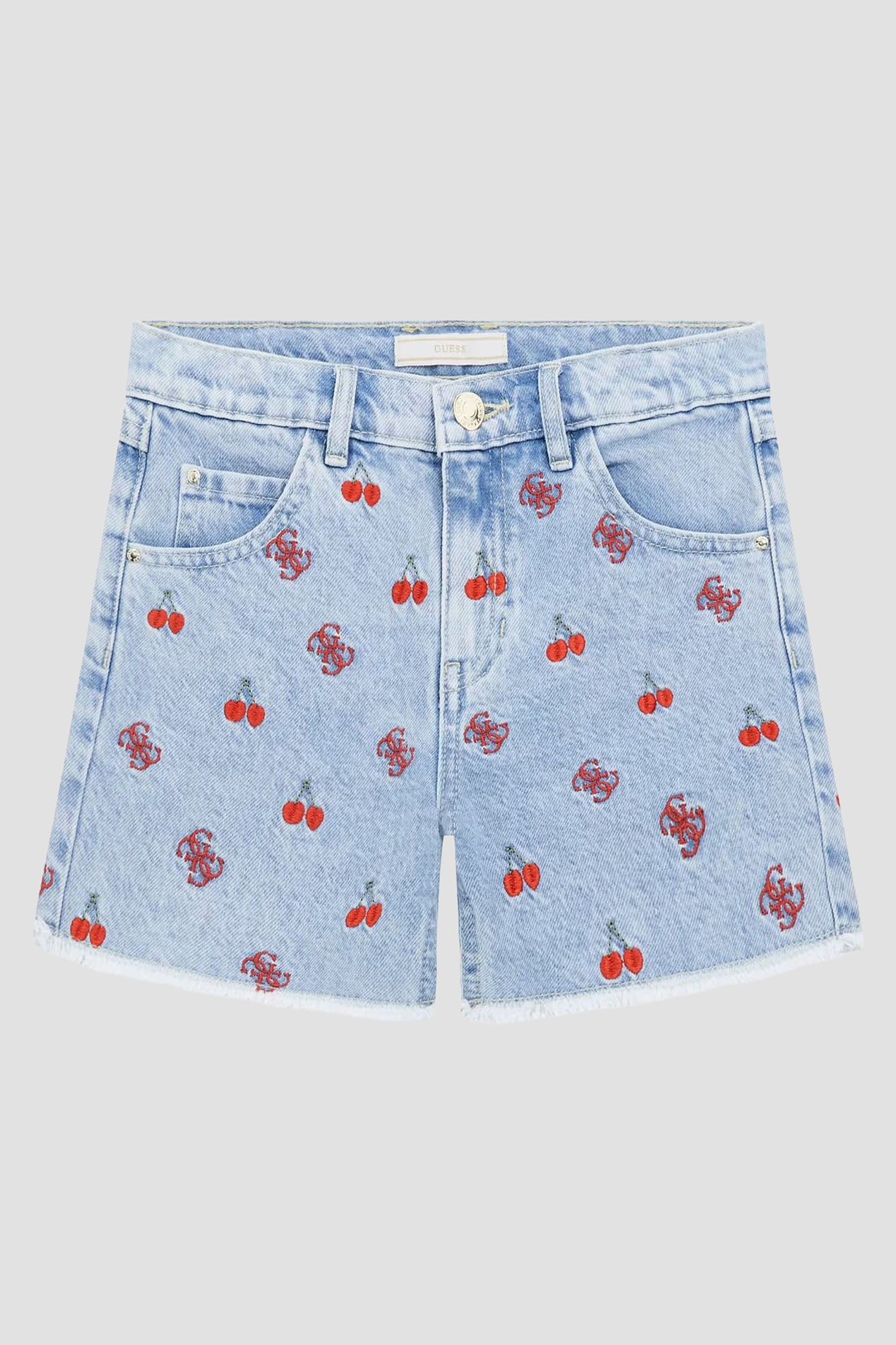 Дитячі блакитні джинсові шорти Guess Kids J5GD10.D45E0;CRRY