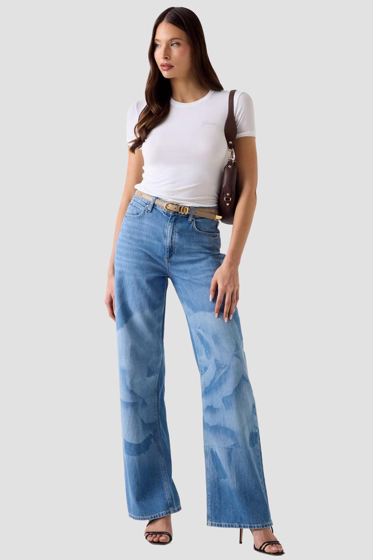 Жіноча біла футболка Guess W6YI12.K3751;G011