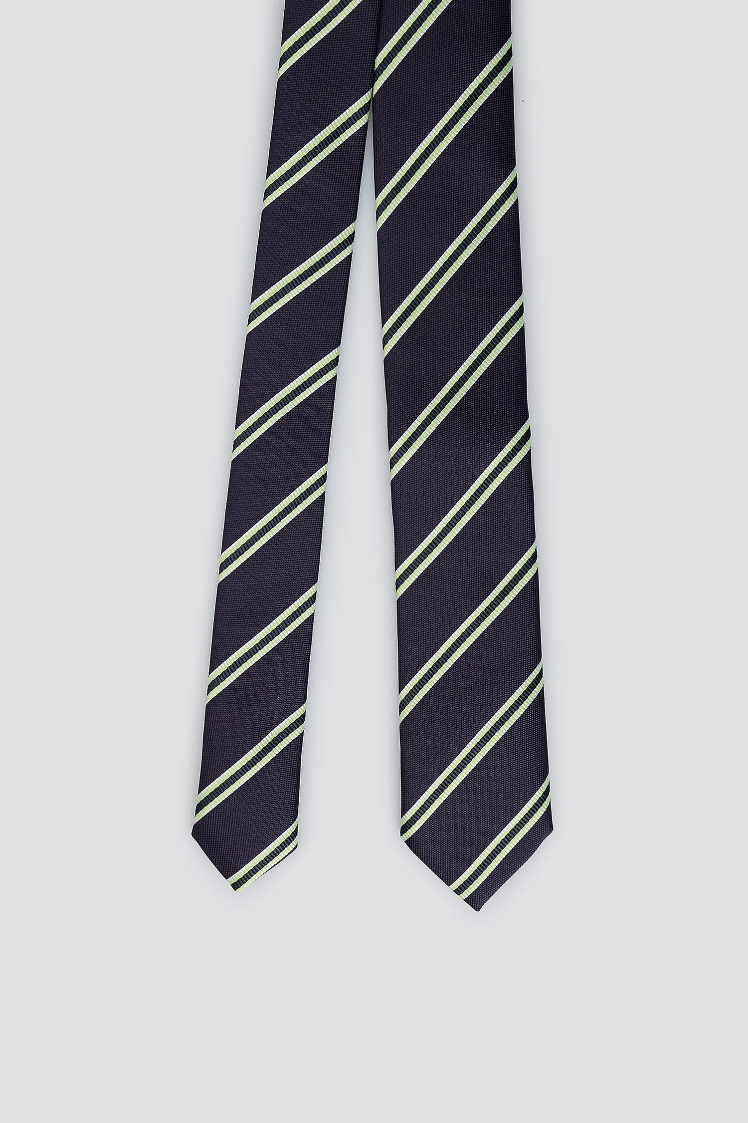 Мужской темно-синий шелковый галстук в полоску BOSS 50434478;494