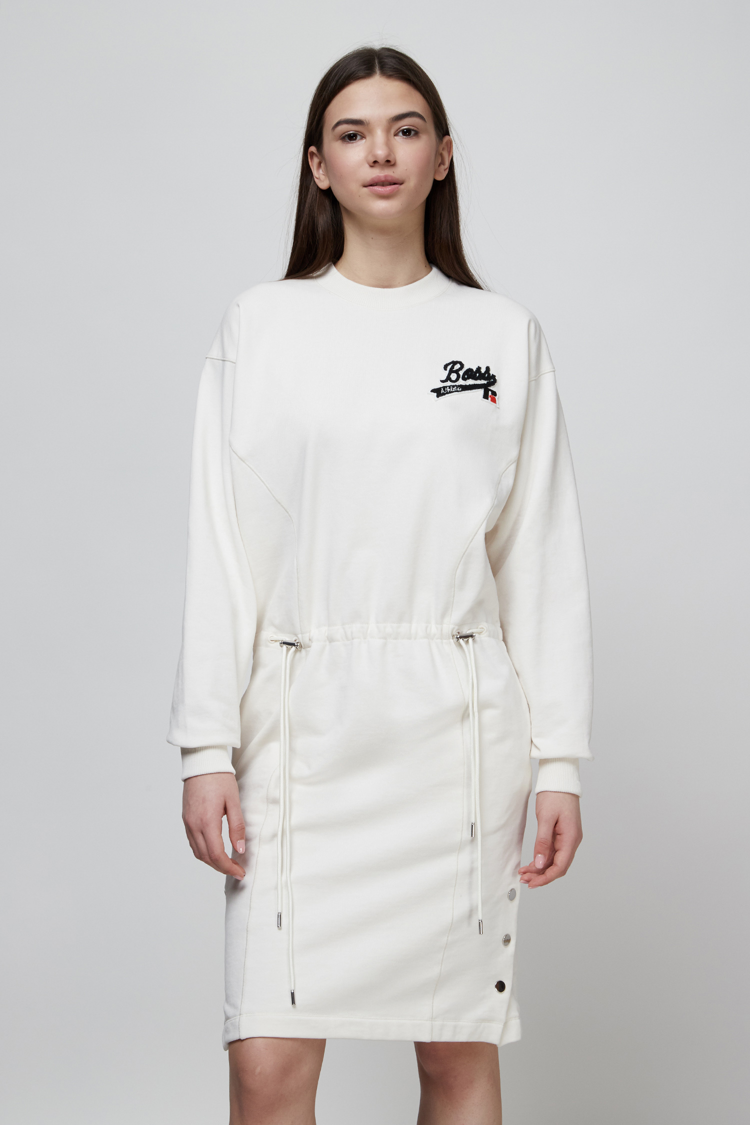 Белое платье Boss x Russell Athletic для девушек BOSS 50466071;118