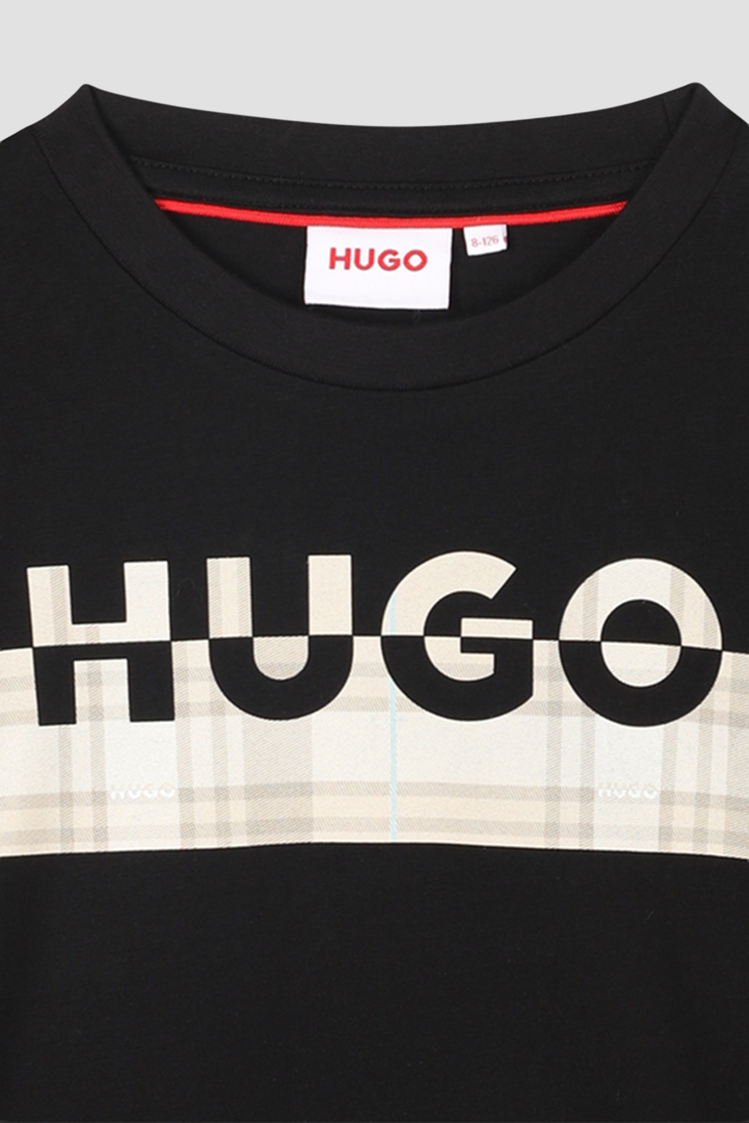 Дитяча чорна футболка HUGO kids G00435;09B