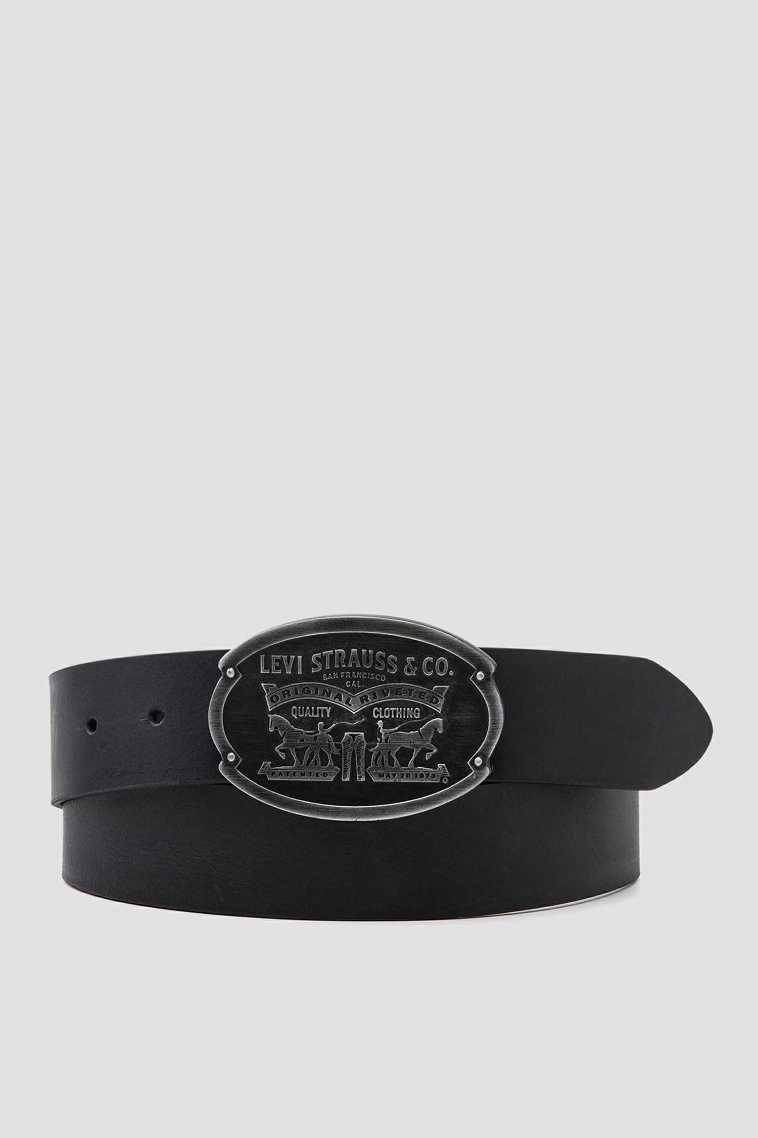 Мужской черный кожаный ремень Levi’s® 38017;0046