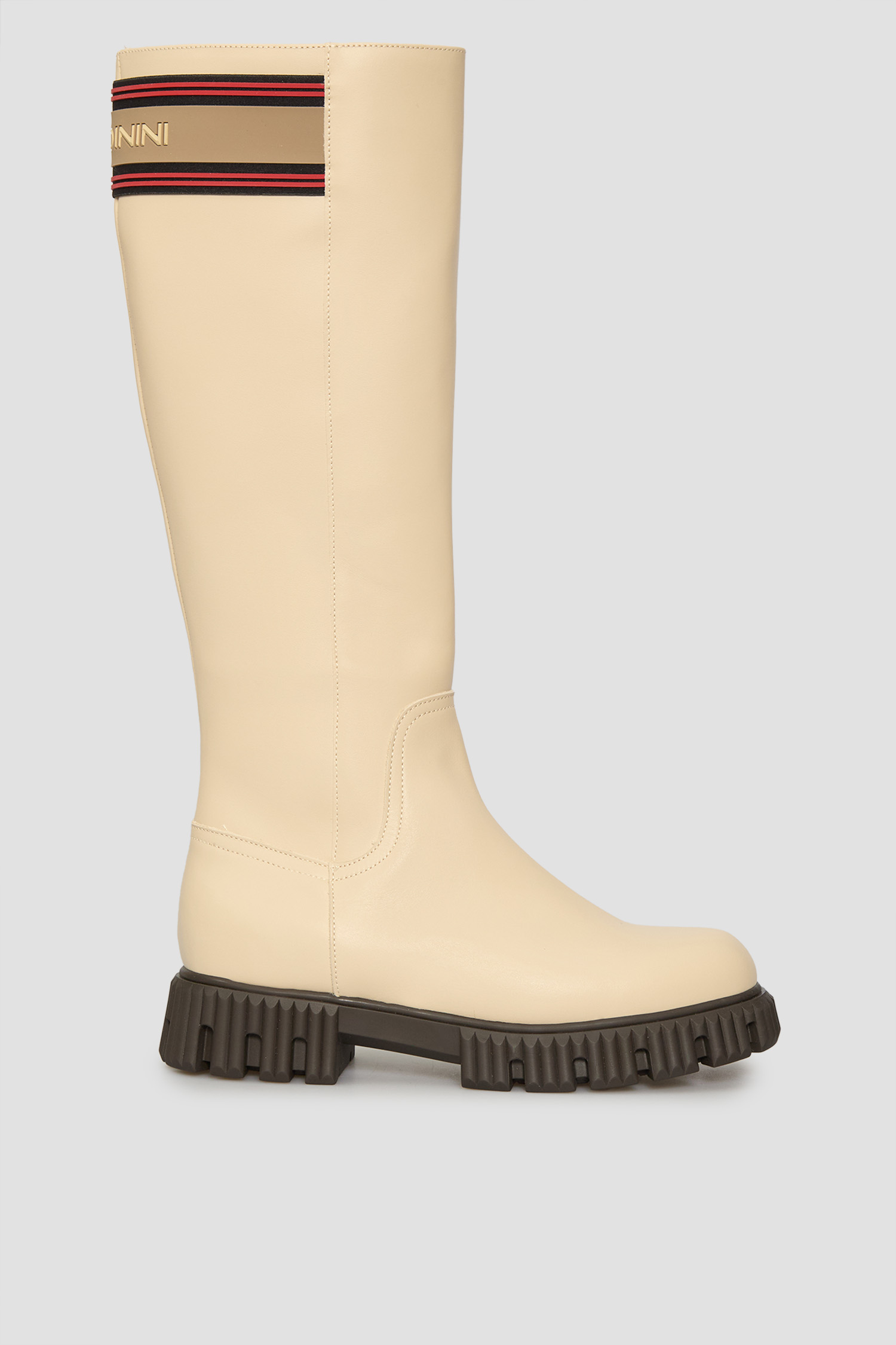 Женские бежевые кожаные сапоги BALDININI D6B550E1VTEL;9012