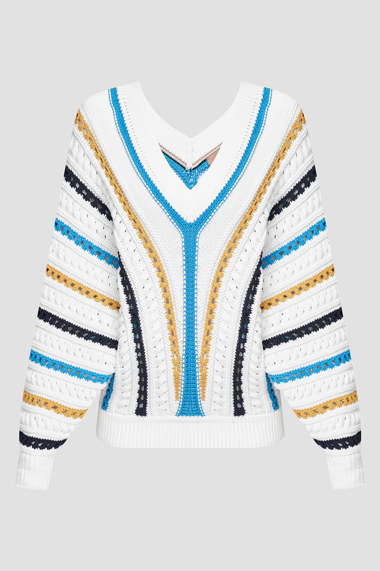 Женский белый свитер в полоску BOSS 50493888;962