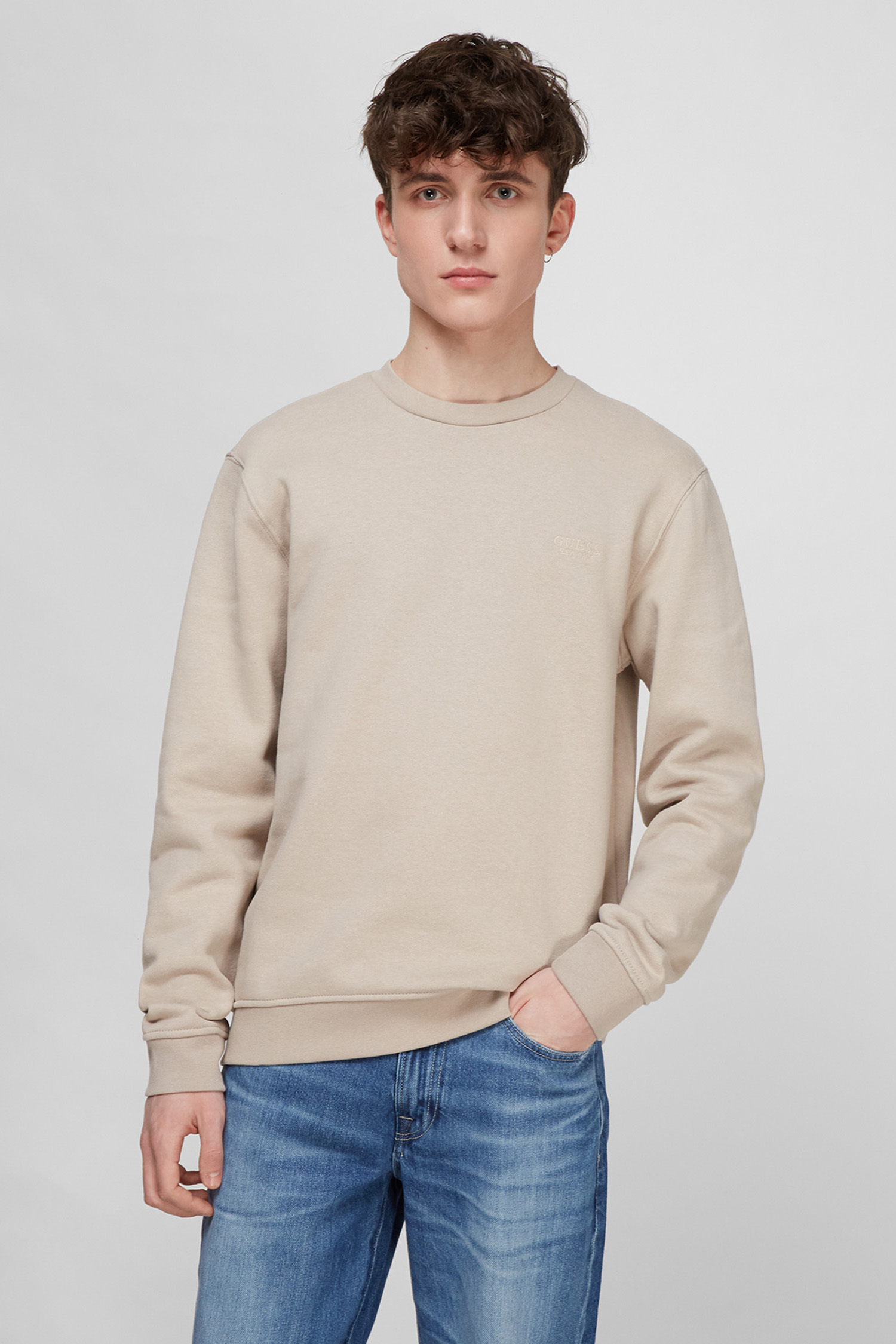 Мужской бежевый свитшот Guess M2RQ16.K9V31;G1CA — Ultrashop