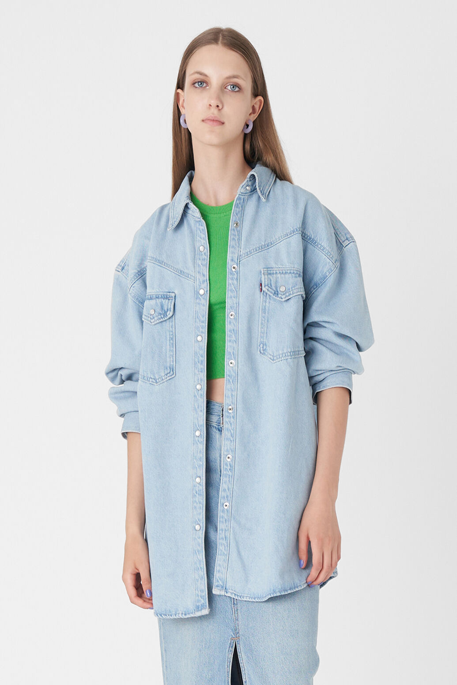Женская голубая джинсовая рубашка Levi’s® A3364;0001 — Ultrashop