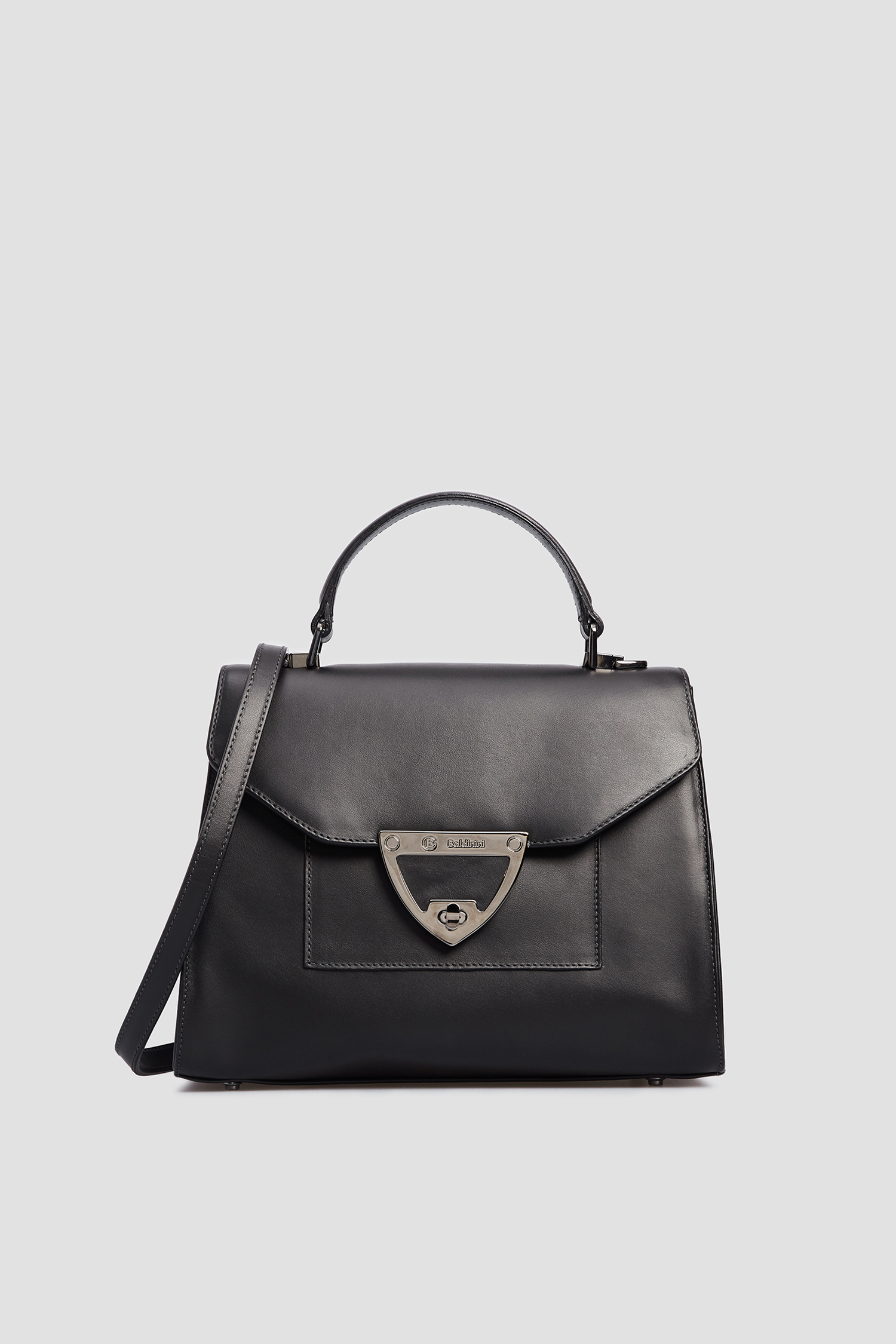 Женская черная кожаная сумка Baldinini 120215;00