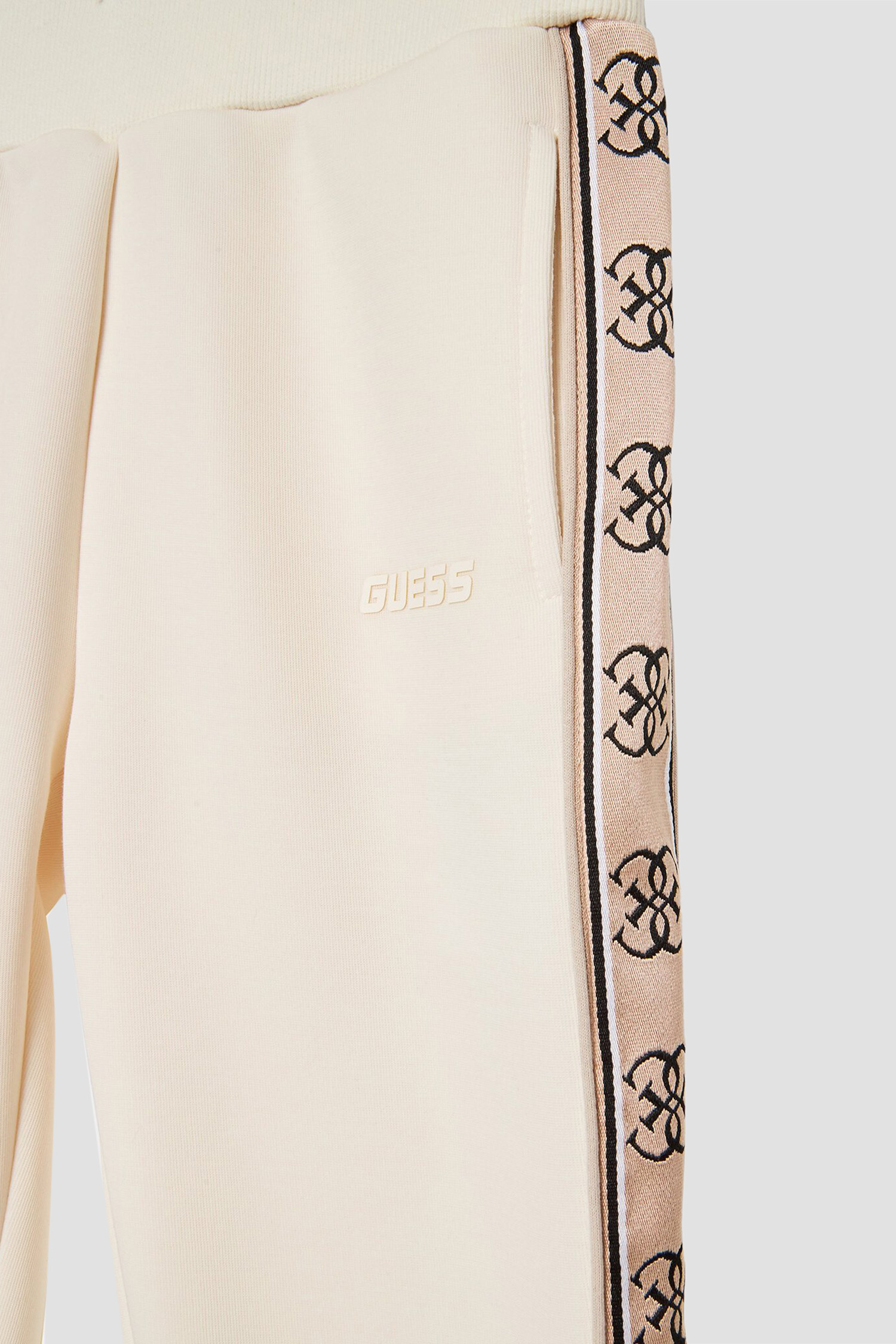 Детские бежевые спортивные брюки Guess Kids J2YQ27.KB3P2;G6K5