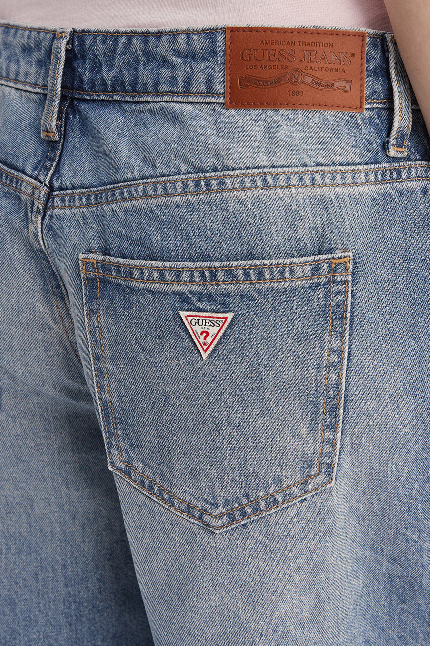 Женские синие джинсовые шорты Guess Jeans W6GD1D.D6363;GJSM