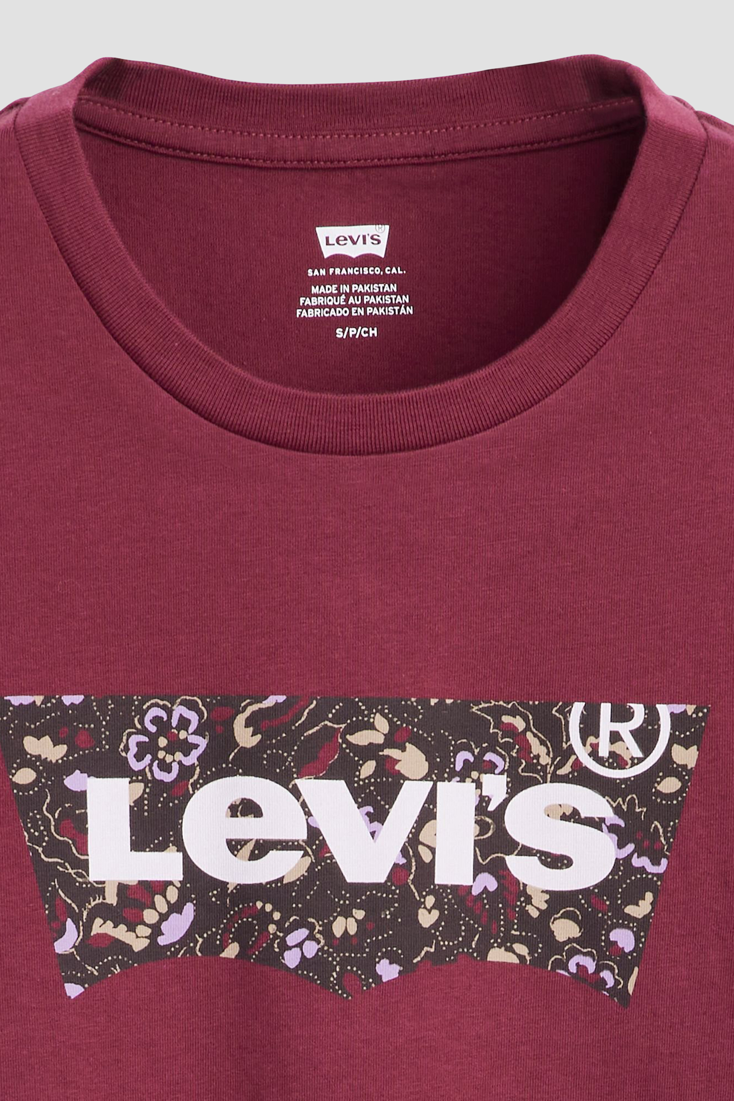 Женская бордовая футболка Levi’s® 17369;2776