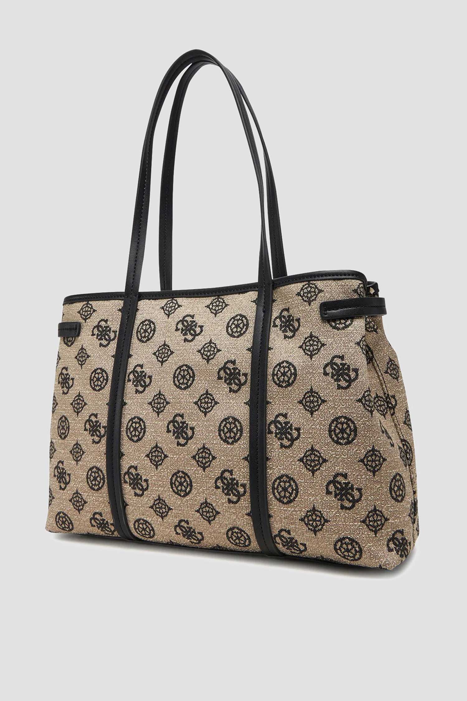 Женская бежевая сумка с узором Guess HWJG96.27230;BLO