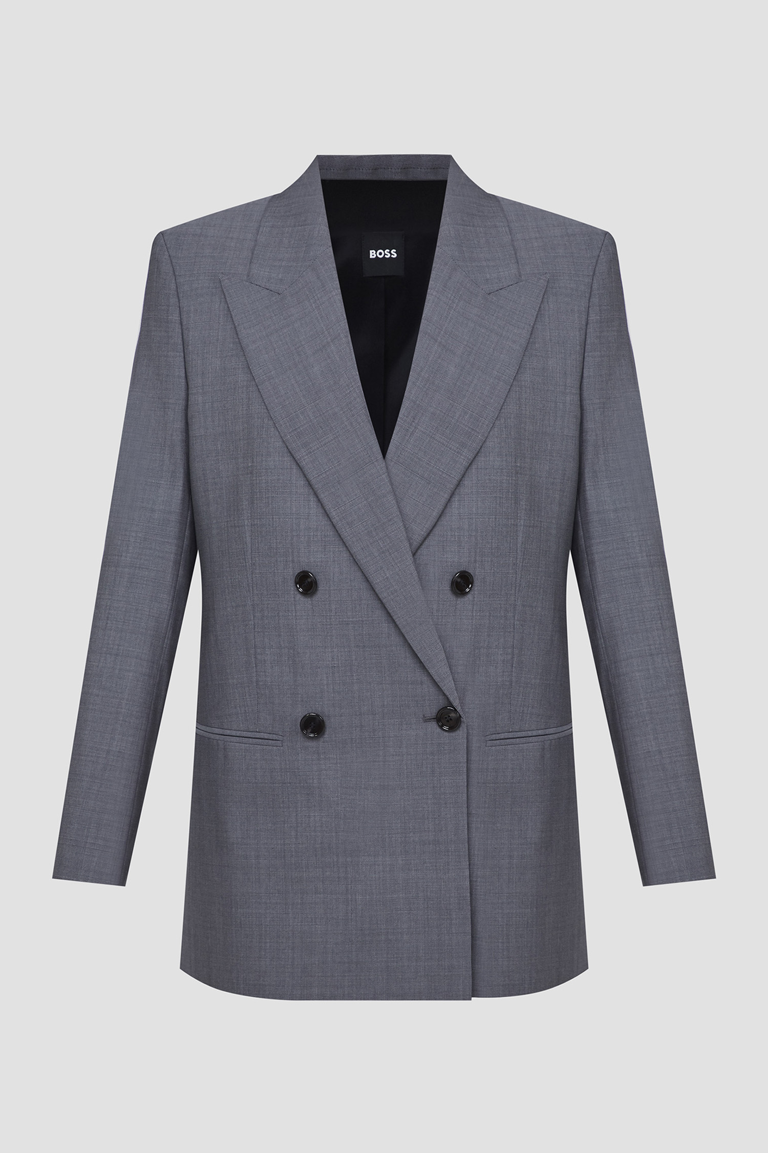Женский серый шерстяной жакет BOSS 50505587;960