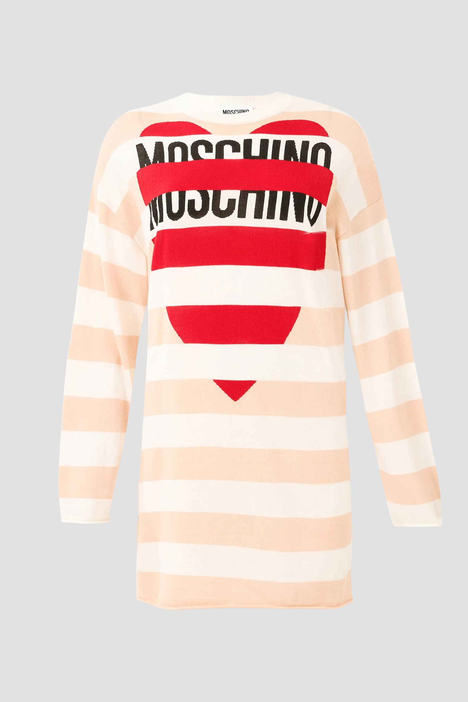 Женское шерстяное платье в полоску Moschino A0499.8212;2166