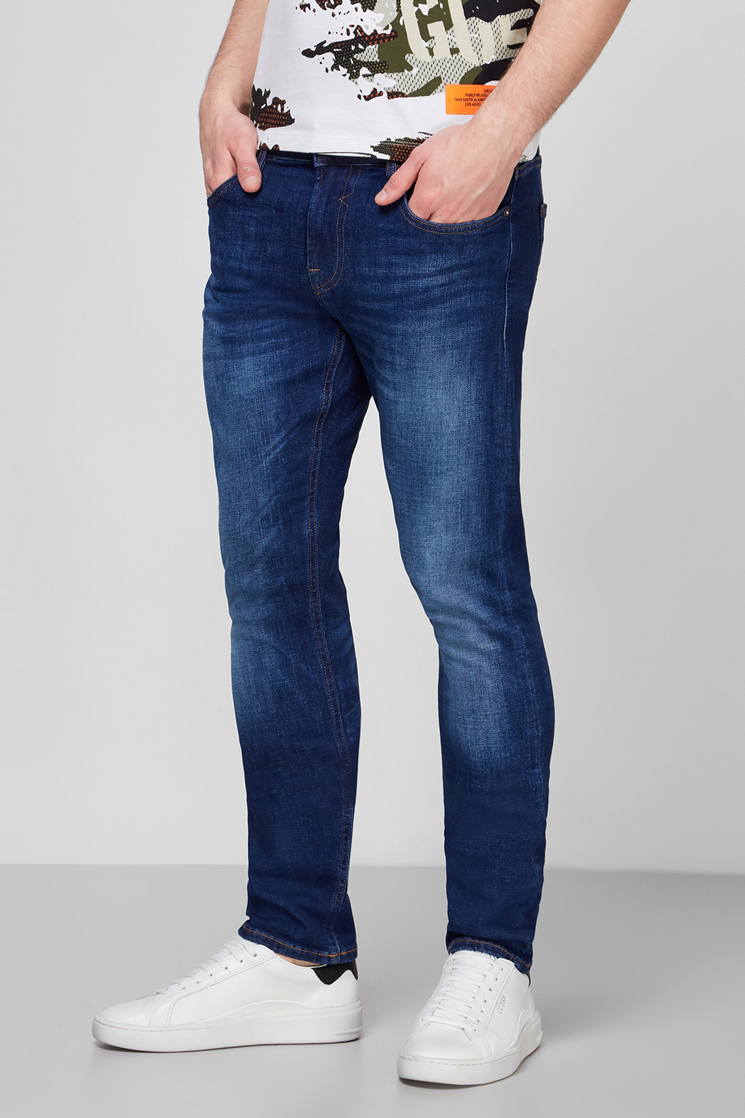 Мужские синие джинсы Guess M1RAN1.D4B74;TGEN