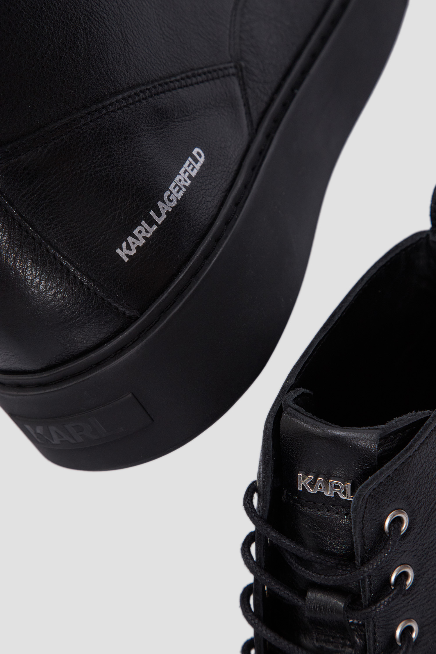 Чоловічі чорні шкіряні хайтопи Karl Lagerfeld 533470.855003;990