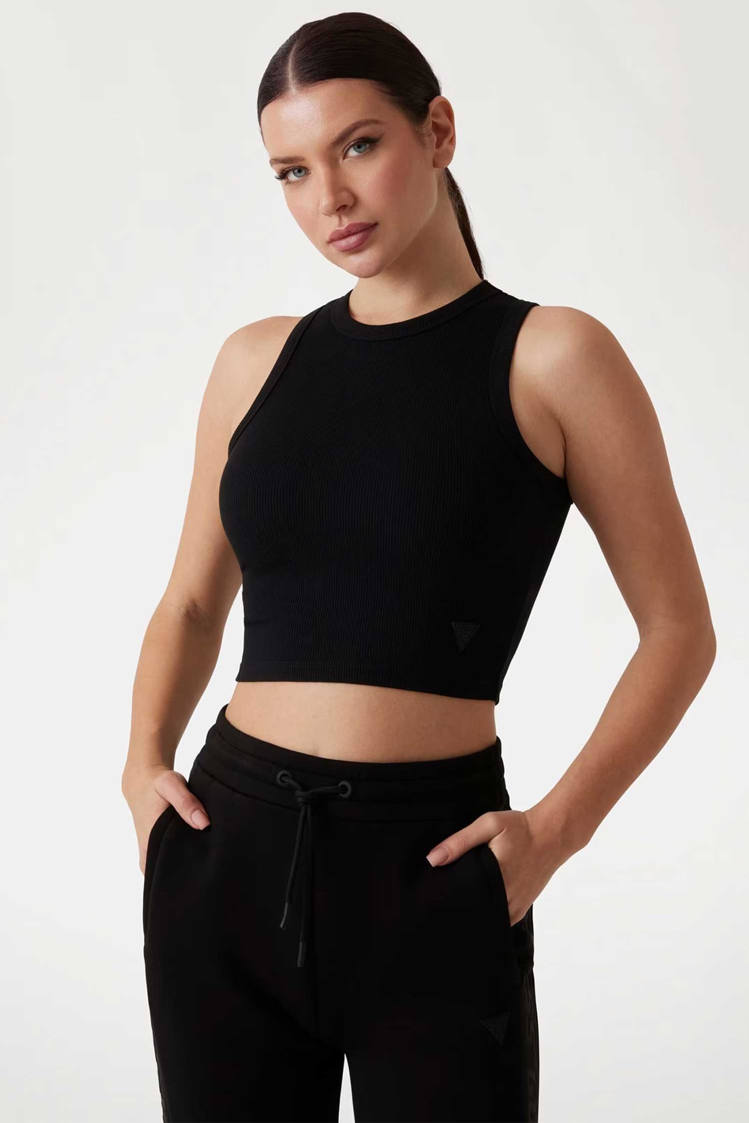 Женский черный топ Guess V3GP19.K8RT2;JBLK