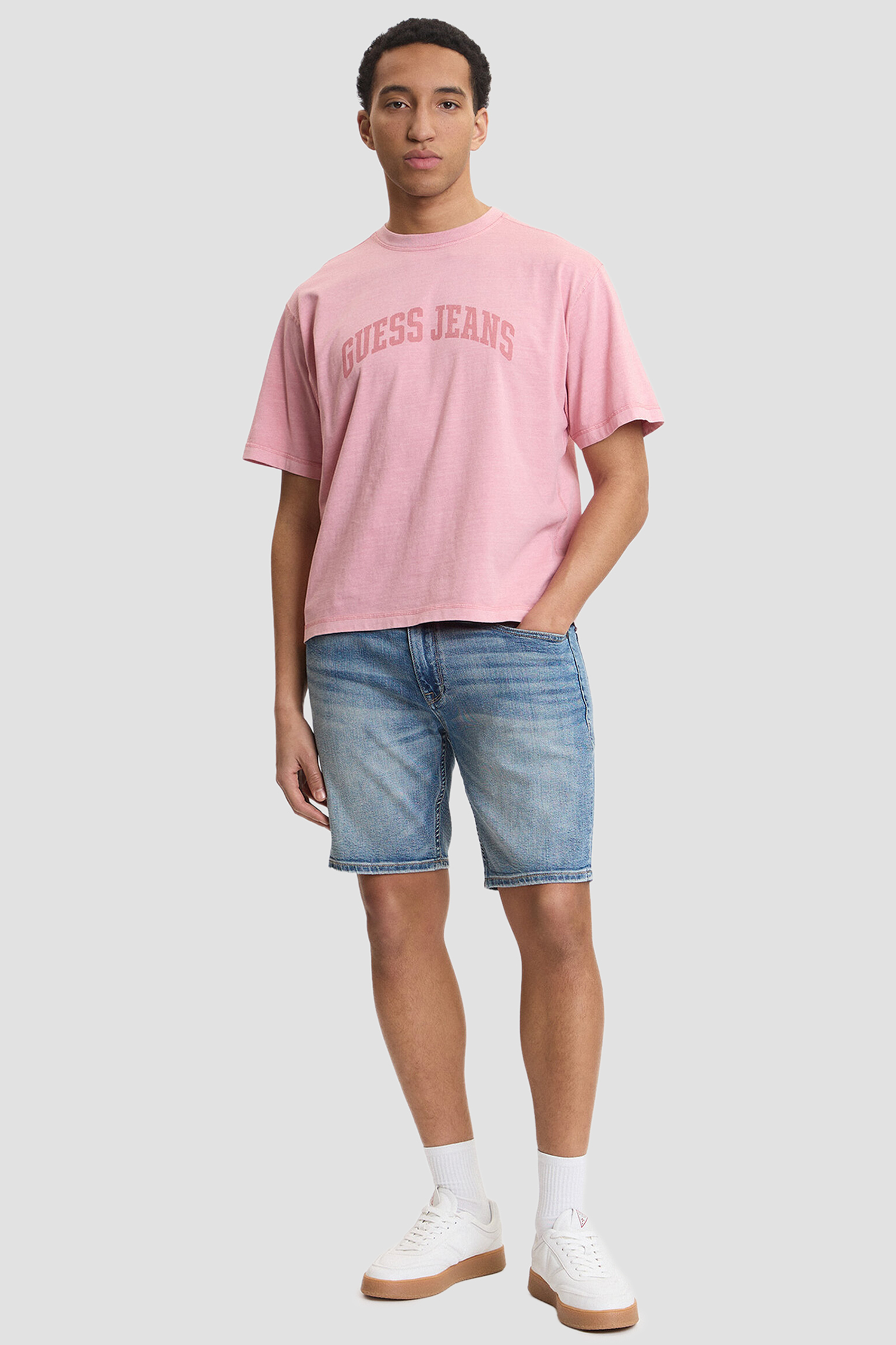 Мужская розовая футболка Guess Jeans M6GIB6.K8FQ4;F4T7