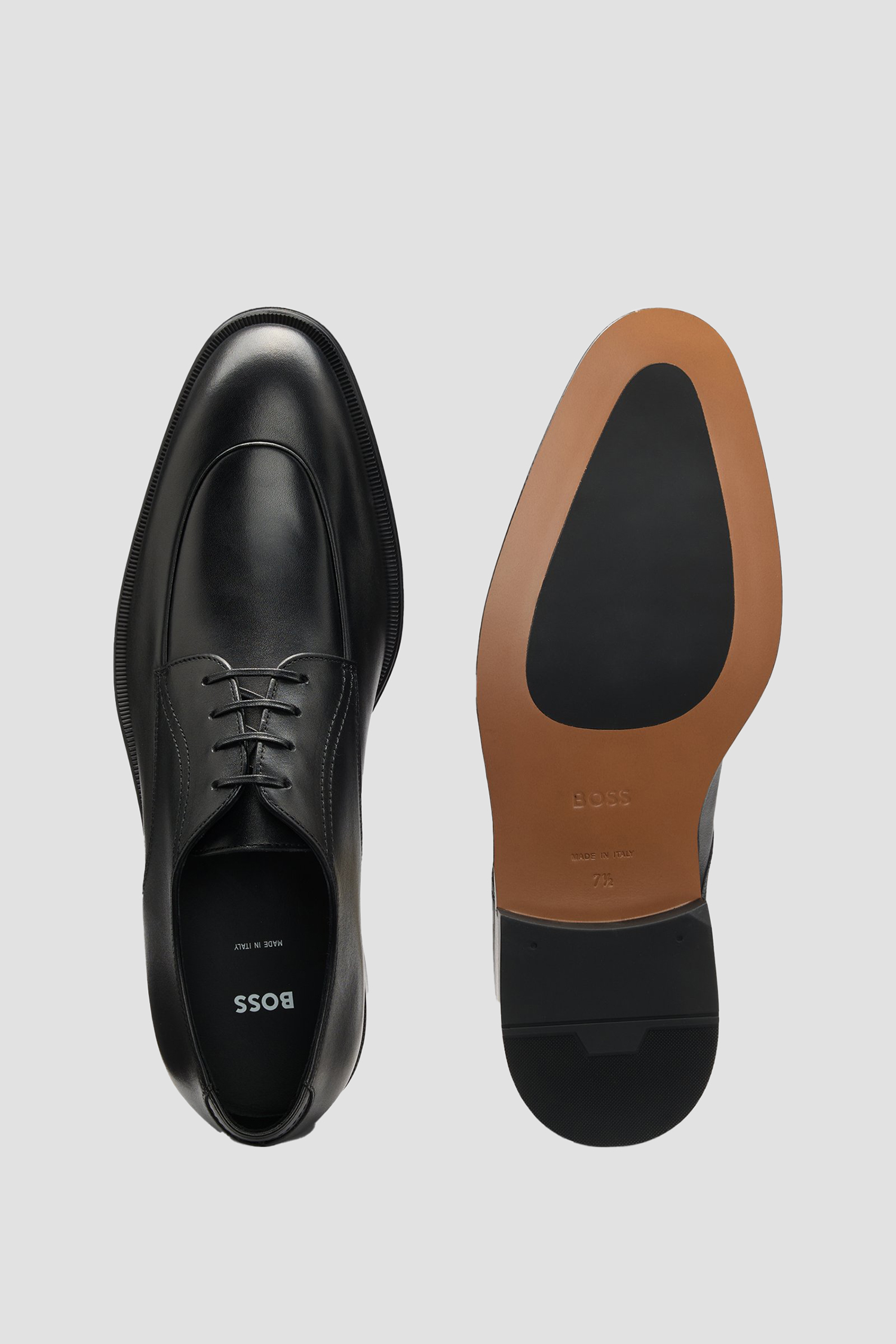 Мужские черные кожаные дерби BOSS 50540905;001