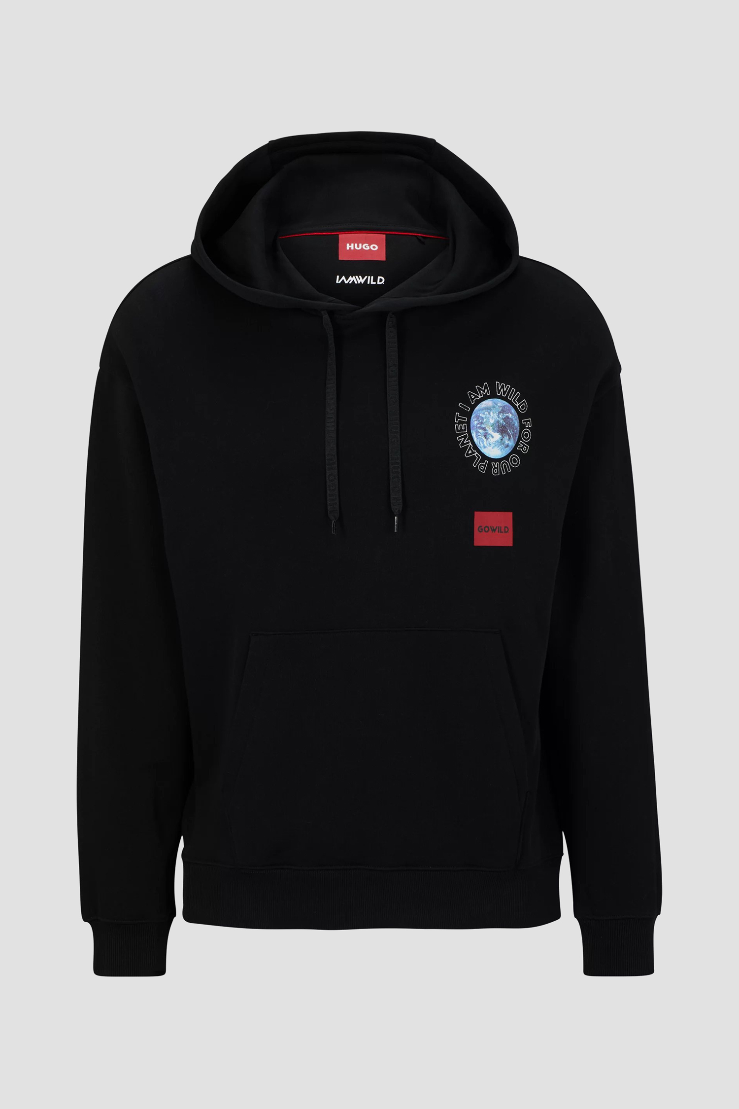 Мужское черное худи HUGO 50501979;001