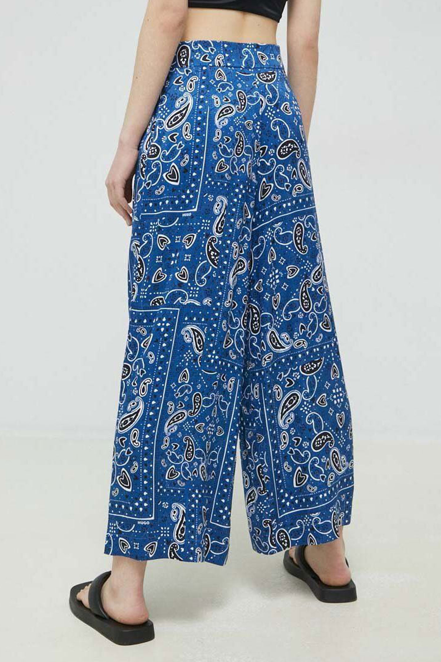 Женские синие кюлоты с узором HUGO 50489249;963