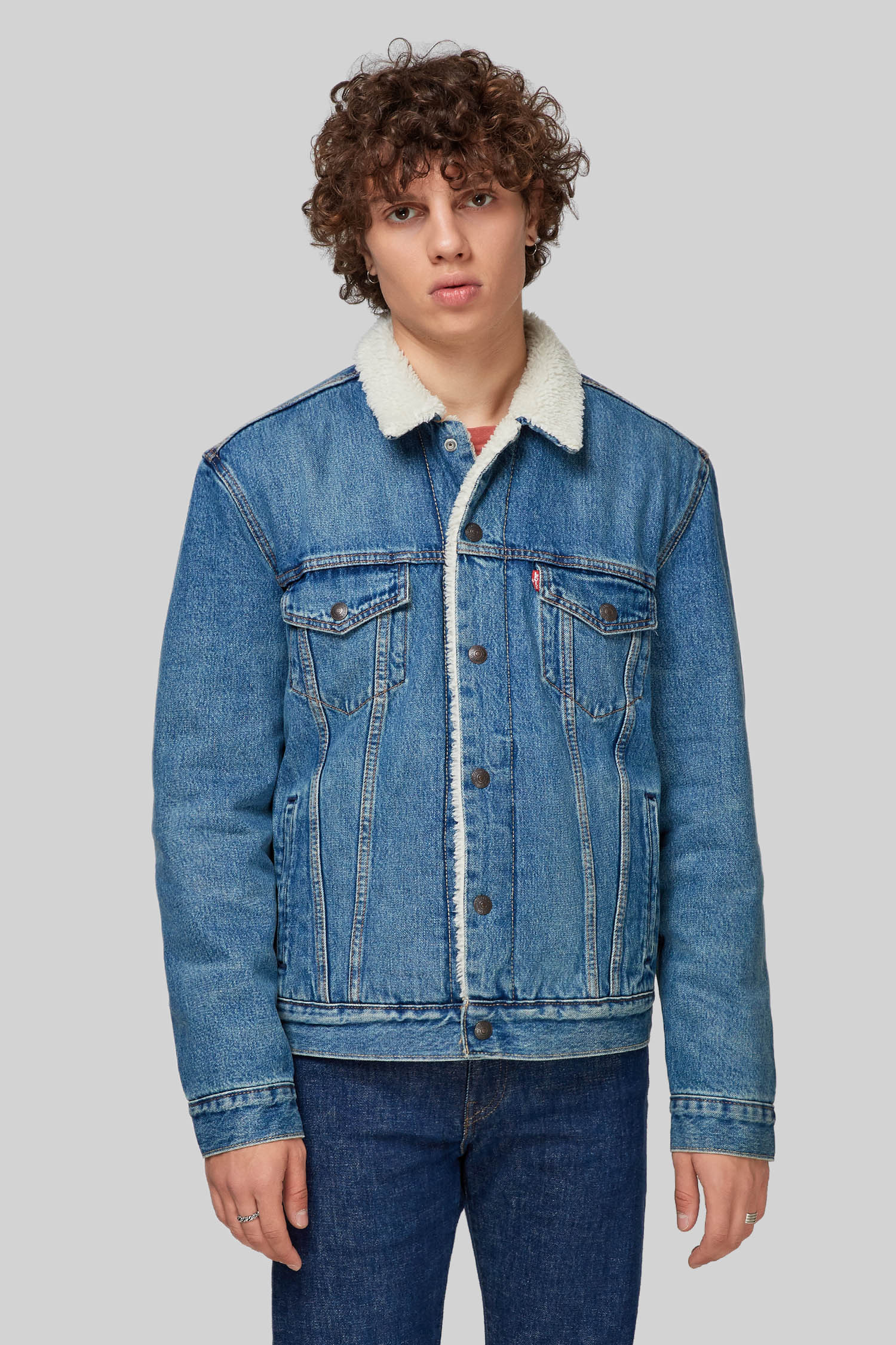 Мужская голубая джинсовая куртка Levi’s® 16365;0128
