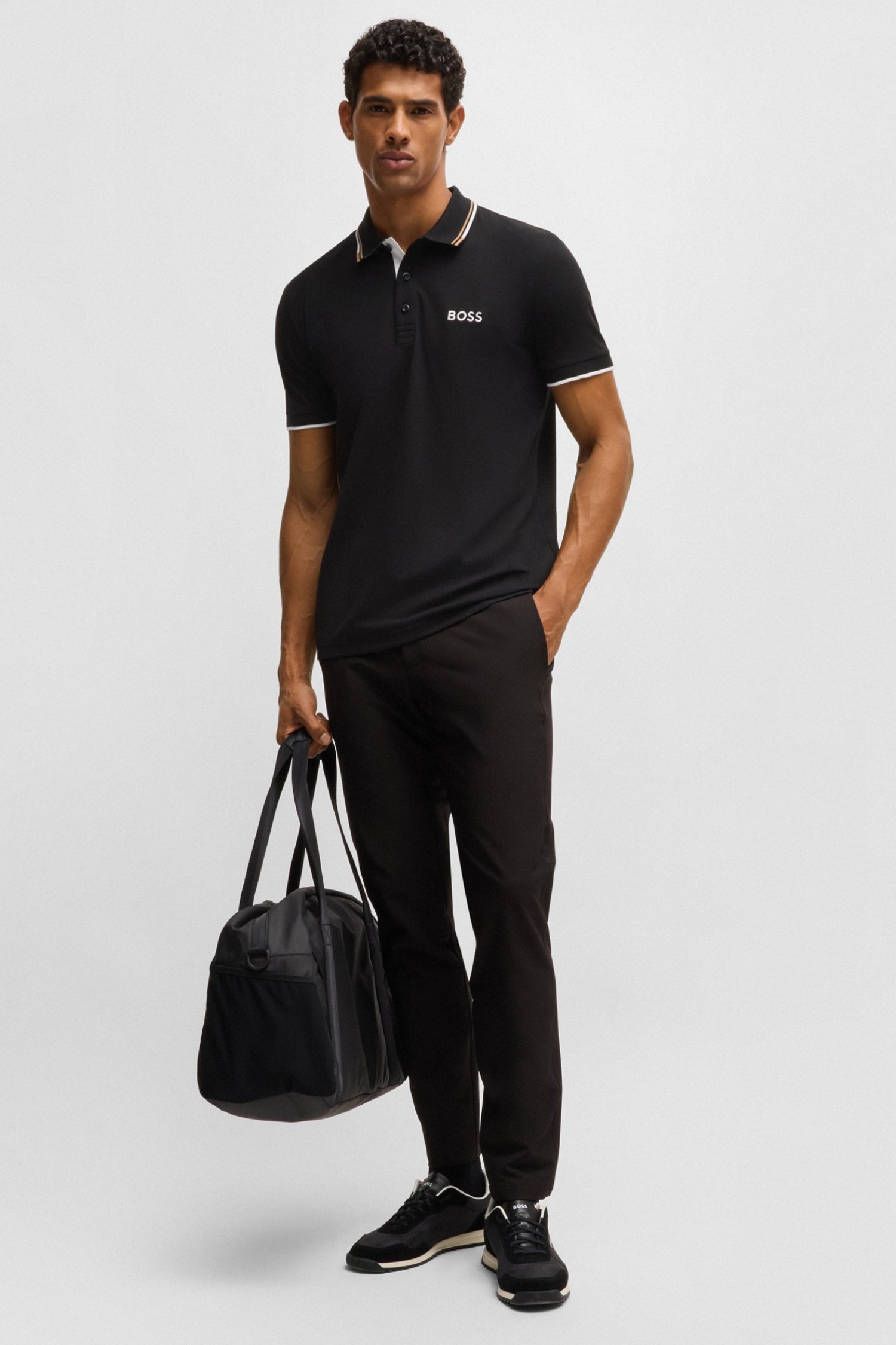 Мужское черное поло BOSS 50469102;002
