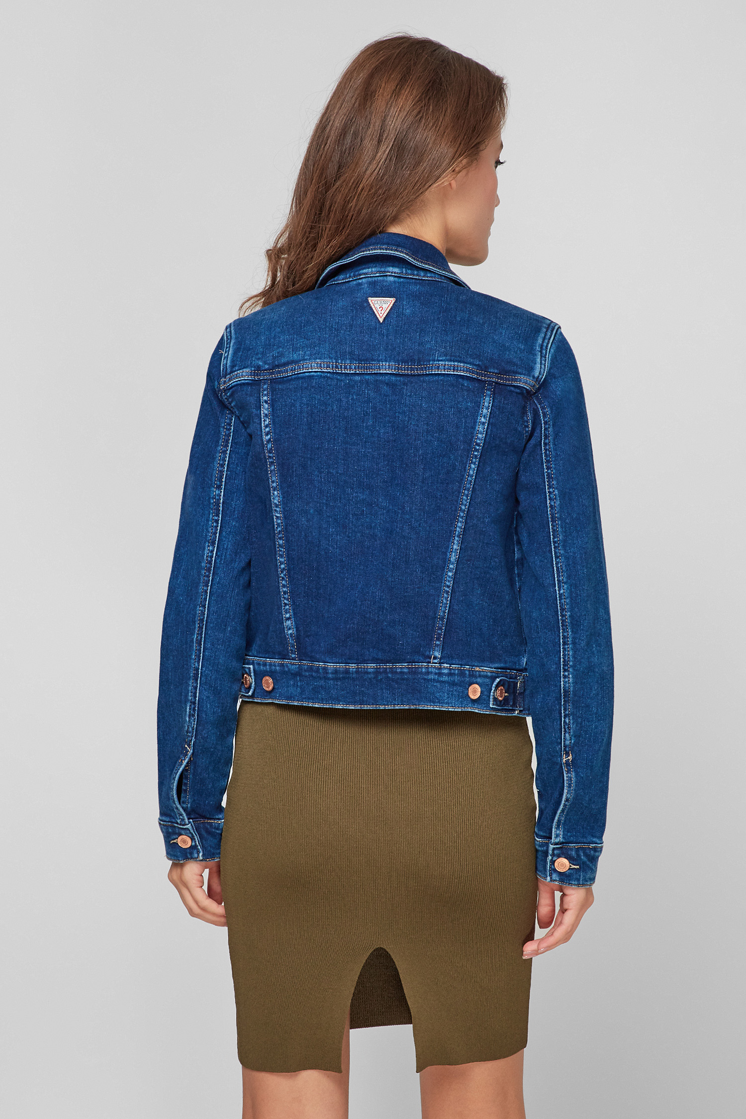 Жіноча темно-синя джинсова куртка Guess W1RN01.D4663;SOCH