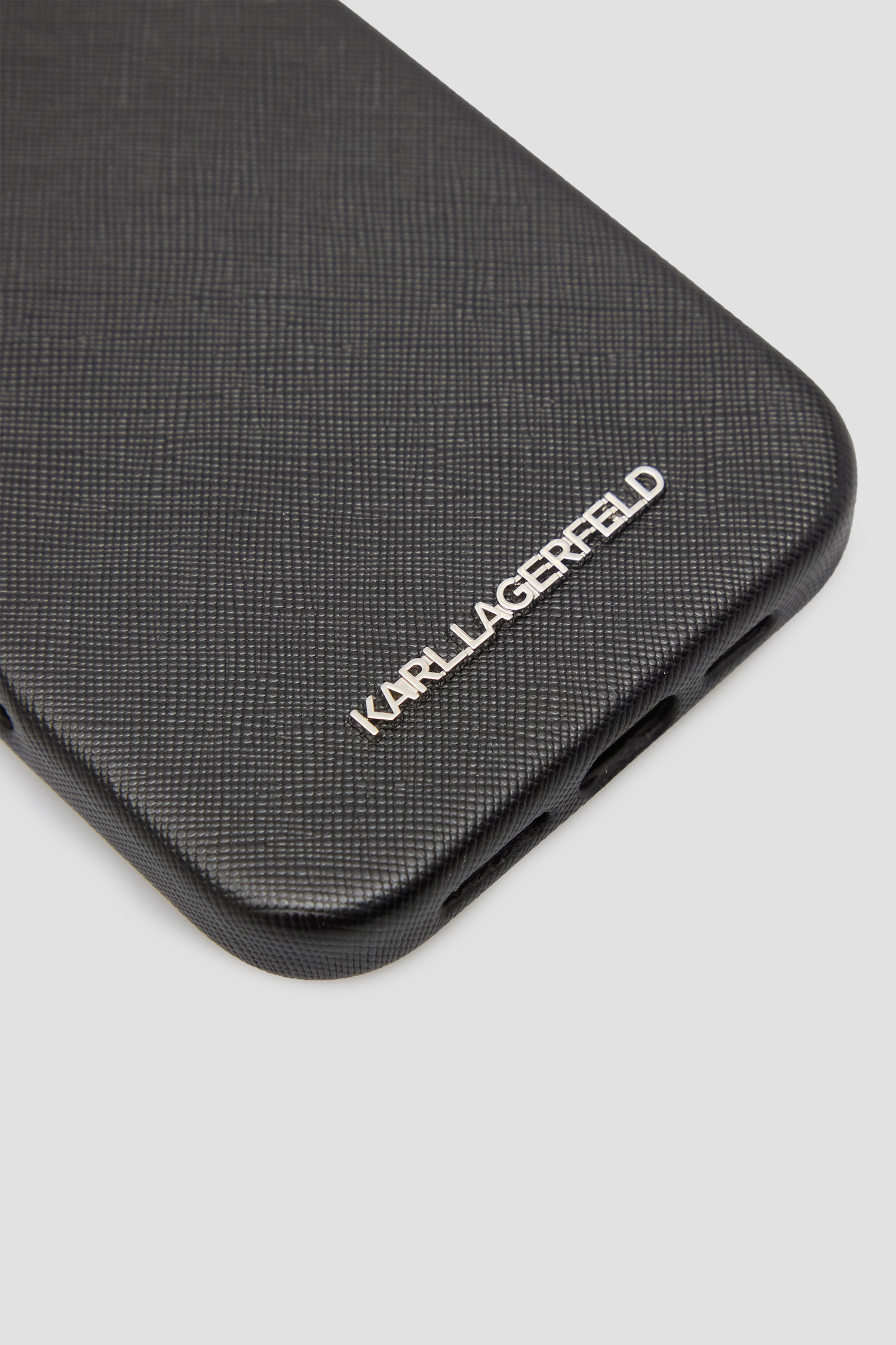 Чоловічий чорний чохол для телефону iPhone 16 Pro Max Karl Lagerfeld KLHMP16XPSAFWMCK;BLACK